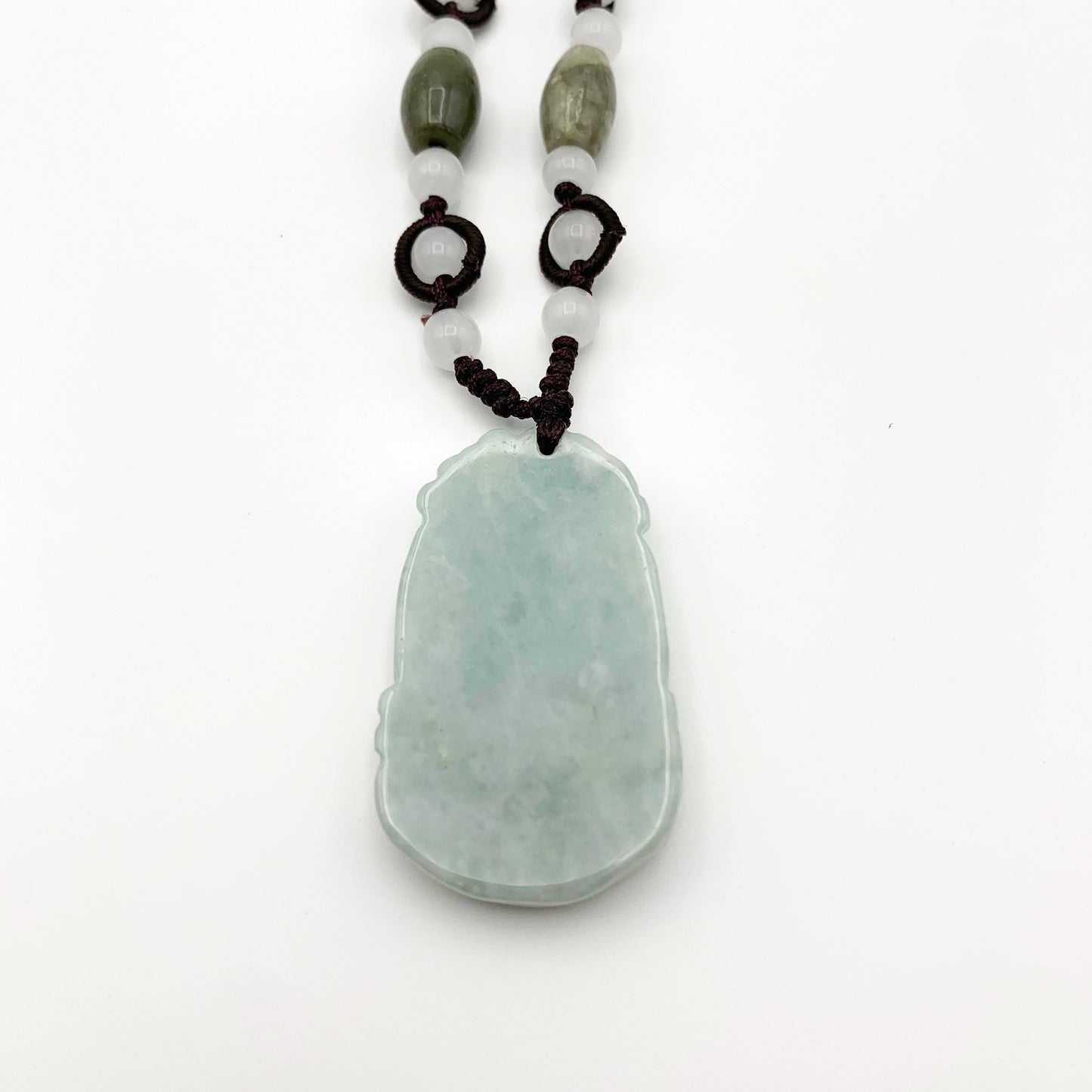 Horse Jade Chinese Zodiac Rustic Carved Pendant Necklace, YW-0110-1646517385 - AriaDesignCollection