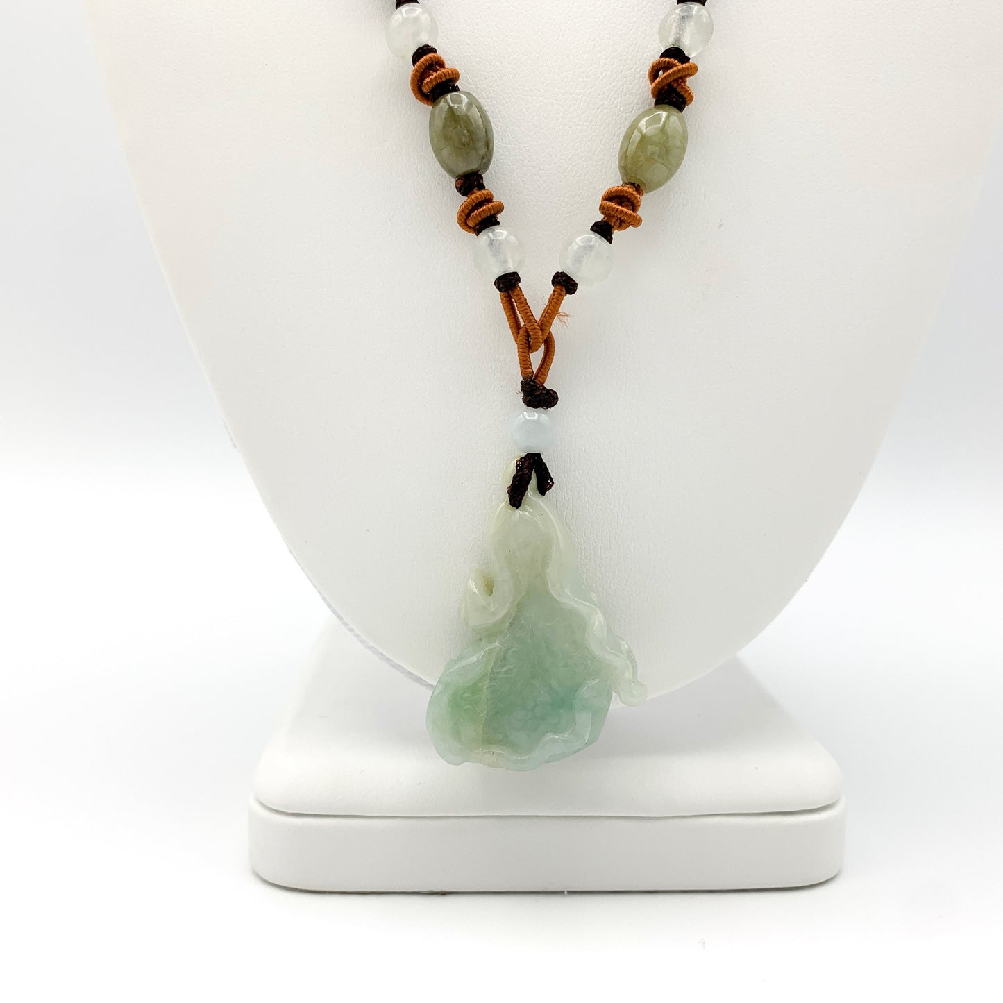 Jadeite Jade Cabbage Necklace, Jade Pendant, Jade Necklace, Feng Shui Necklace, YW-0110-1646675267 - AriaDesignCollection