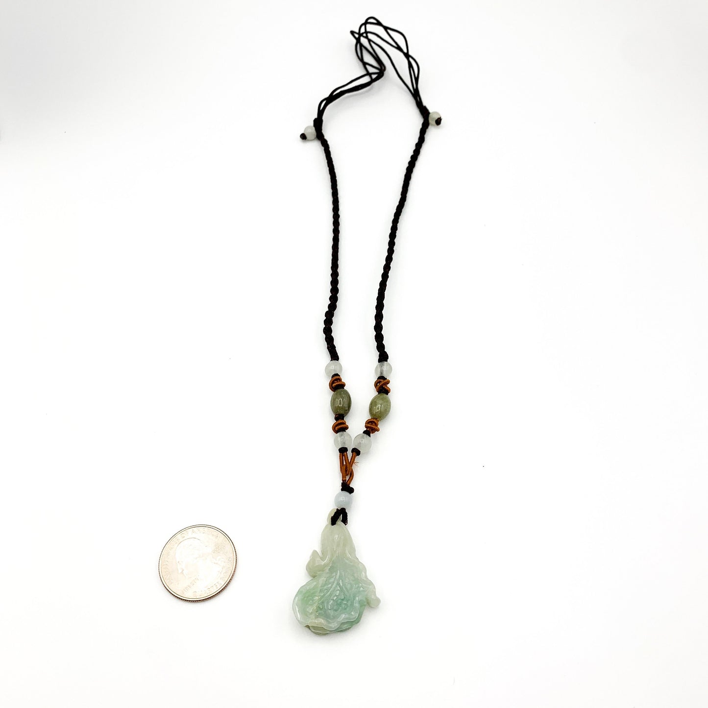 Jadeite Jade Cabbage Necklace, Jade Pendant, Jade Necklace, Feng Shui Necklace, YW-0110-1646675267 - AriaDesignCollection