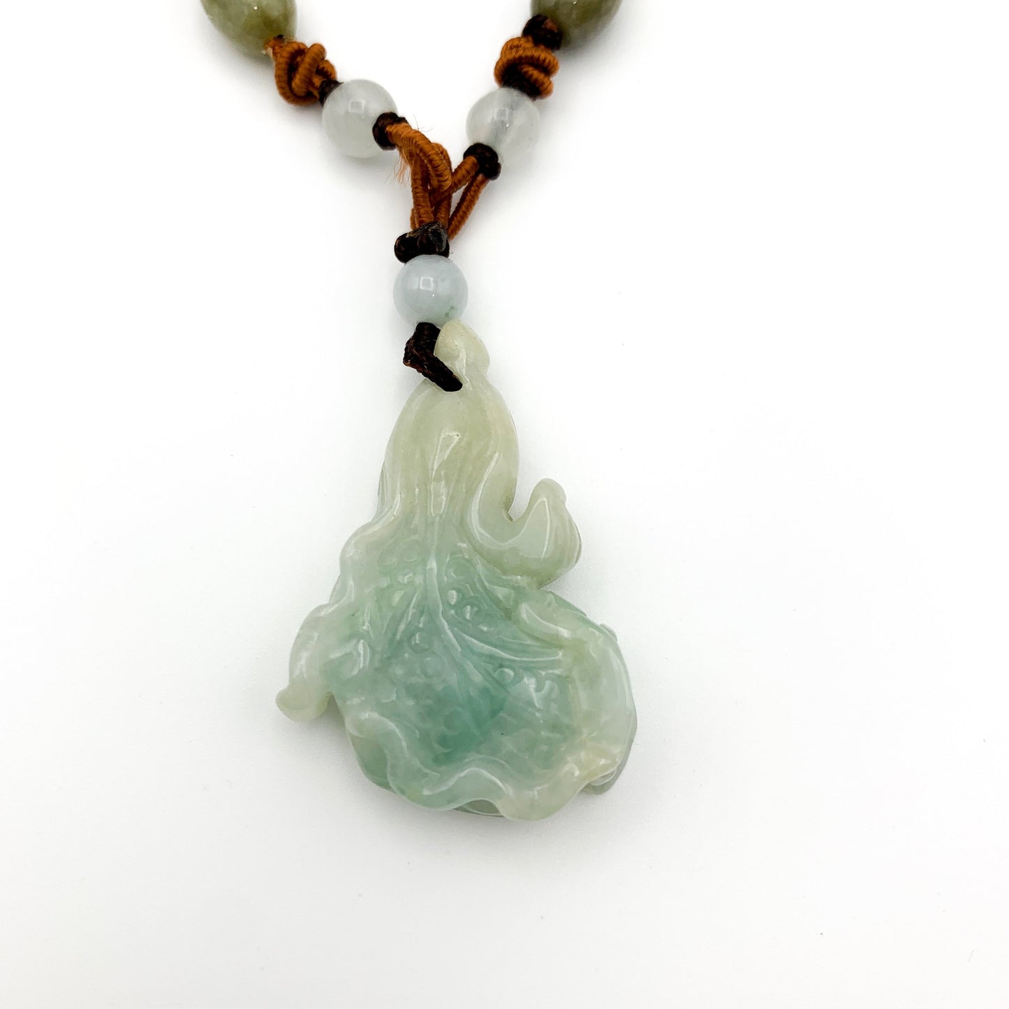 Jadeite Jade Cabbage Necklace, Jade Pendant, Jade Necklace, Feng Shui Necklace, YW-0110-1646675267 - AriaDesignCollection