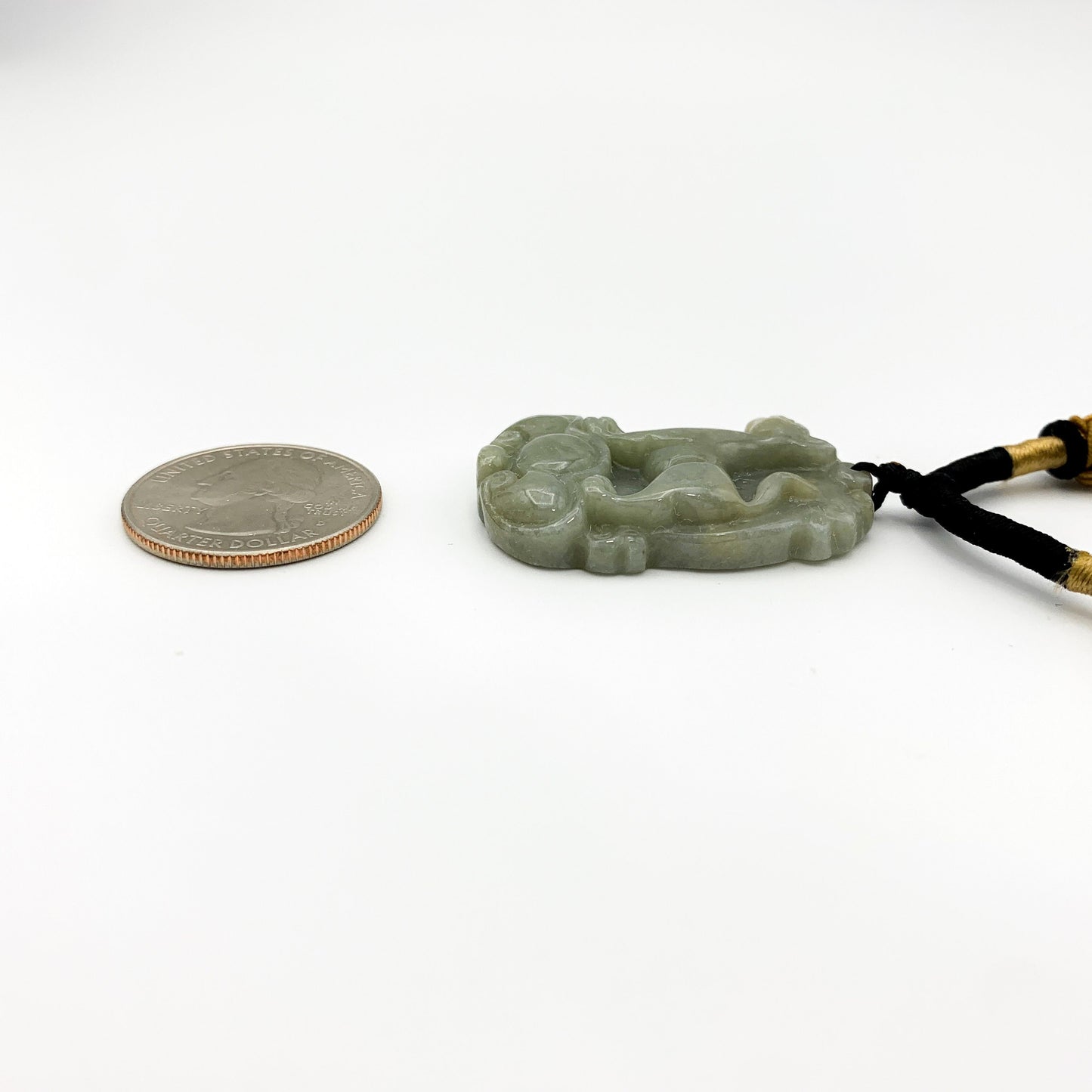 Jadeite Jade Dog Chinese Zodiac Carved Rustic Pendant Necklace, YW-0110-1646607360 - AriaDesignCollection