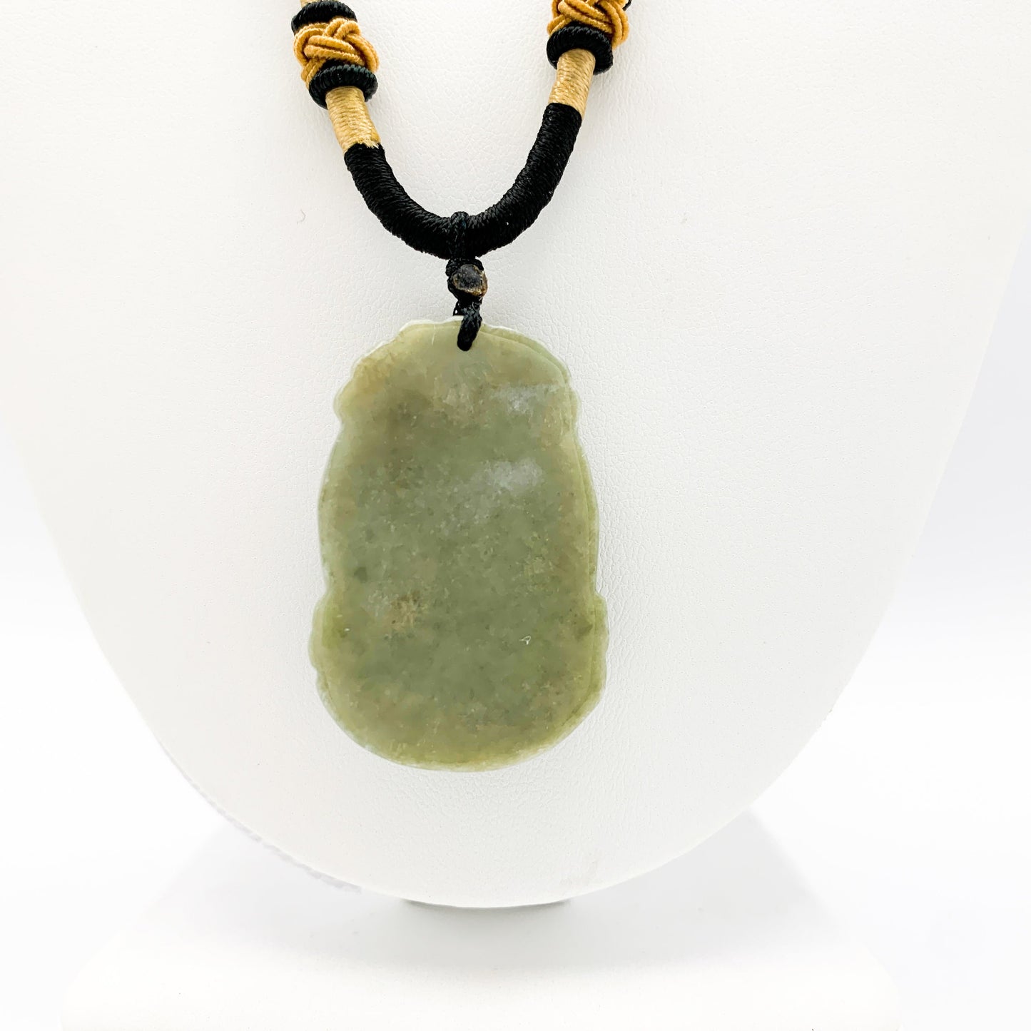 Jadeite Jade Pig Boar Chinese Zodiac Carved Rustic Pendant Necklace, YW-0110-1646605343 - AriaDesignCollection