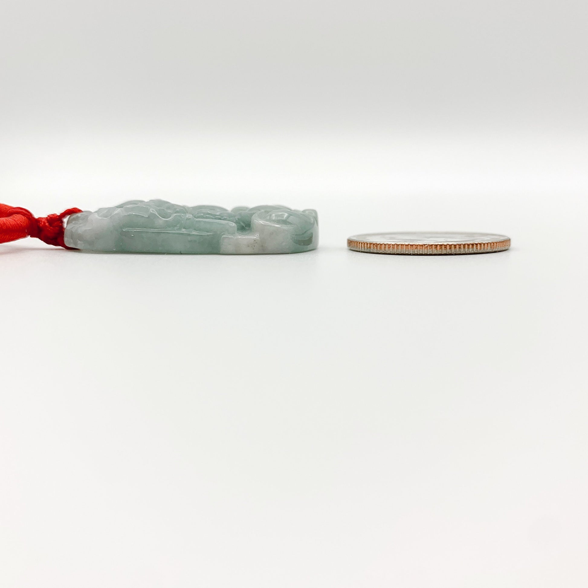 Jadeite Jade Dragon Chinese Zodiac Carved Pendant Necklace, YW-0110-1646545905 - AriaDesignCollection