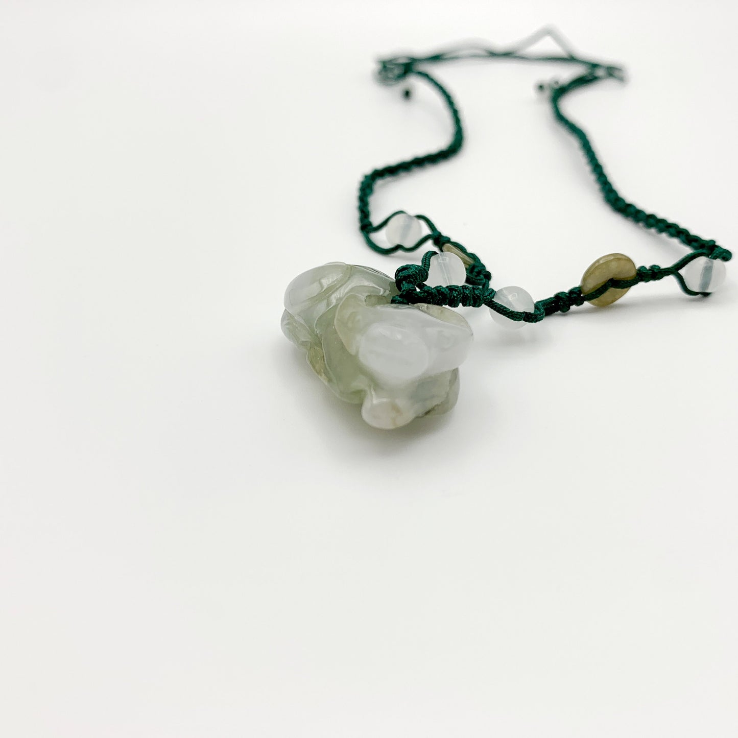 Jadeite Jade Ox Bull Cow Chinese Zodiac Carved Pendant Necklace, YW-0110-1646545944 - AriaDesignCollection