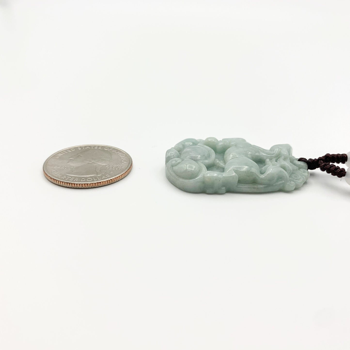 Horse Jade Chinese Zodiac Rustic Carved Pendant Necklace, YW-0110-1646517385 - AriaDesignCollection