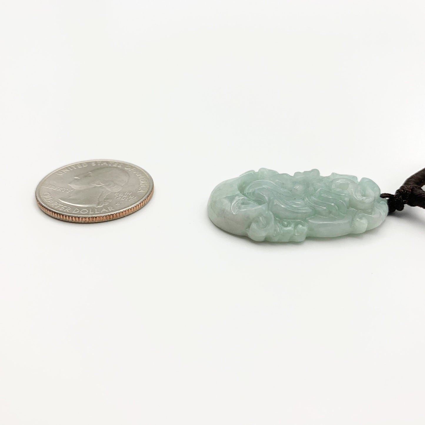 Jadeite Jade Dragon Chinese Zodiac Carved Pendant Necklace, YW-0110-1646517413 - AriaDesignCollection