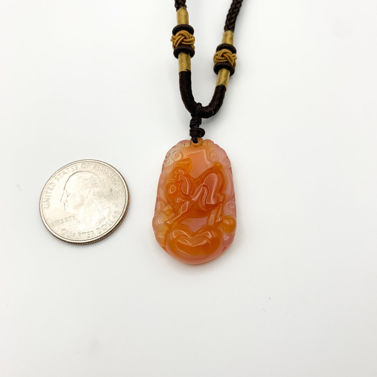 Red Agate Pig Boar Zodiac Carnelian Carved Pendant, YW-0110-1646192276 - AriaDesignCollection