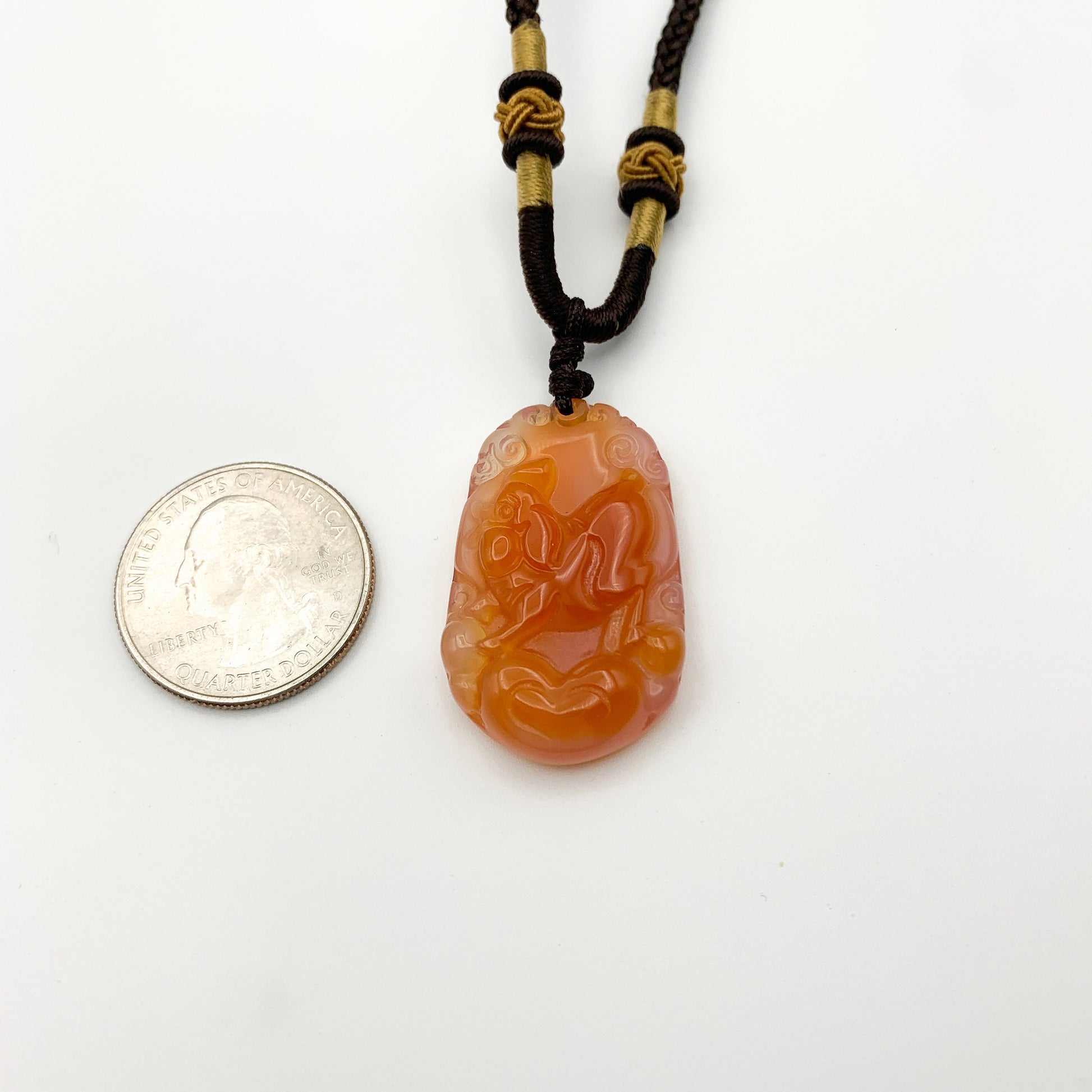 Red Agate Pig Boar Zodiac Carnelian Carved Pendant, YW-0110-1646192276 - AriaDesignCollection