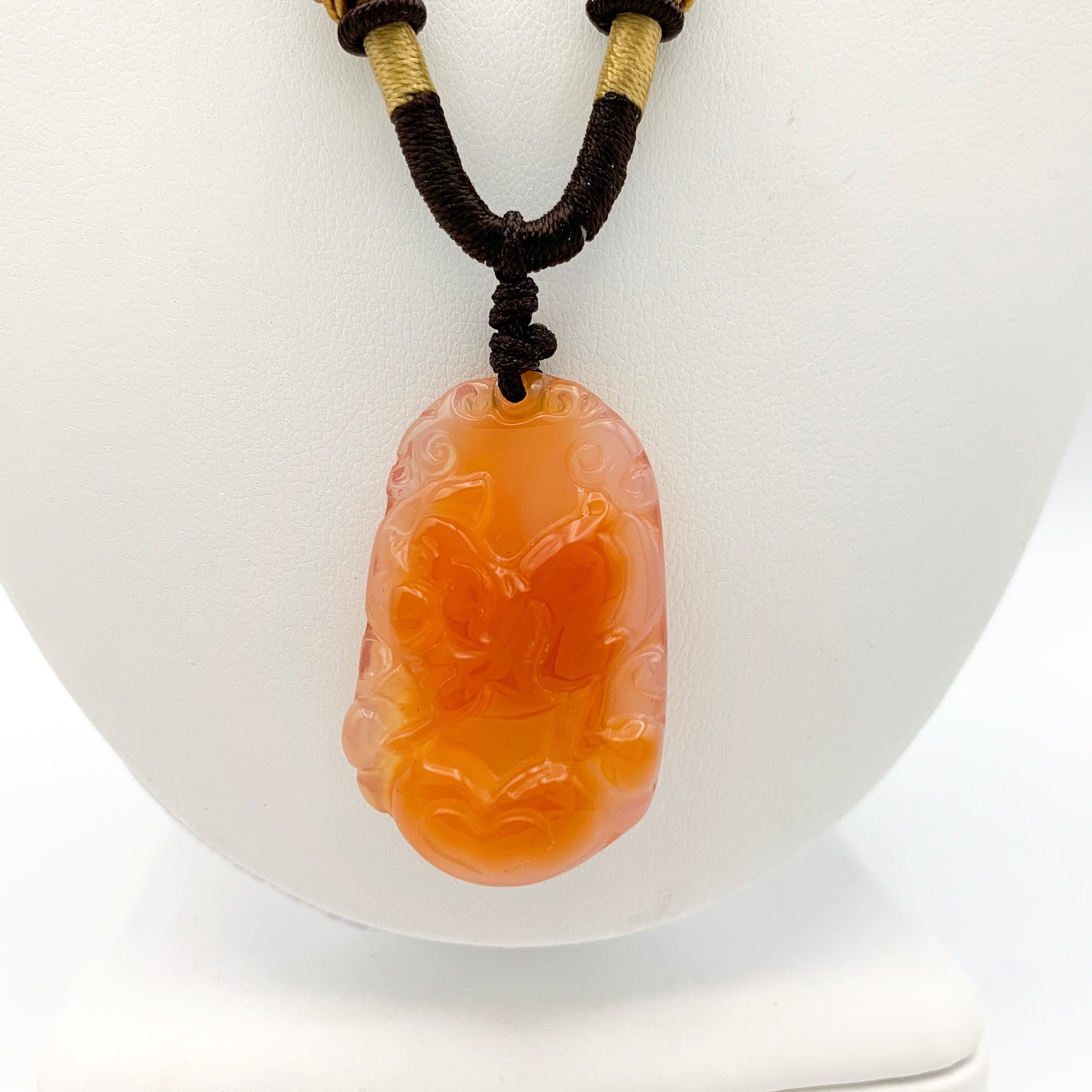 Red Agate Pig Boar Zodiac Carnelian Carved Pendant, YW-0110-1646192276 - AriaDesignCollection