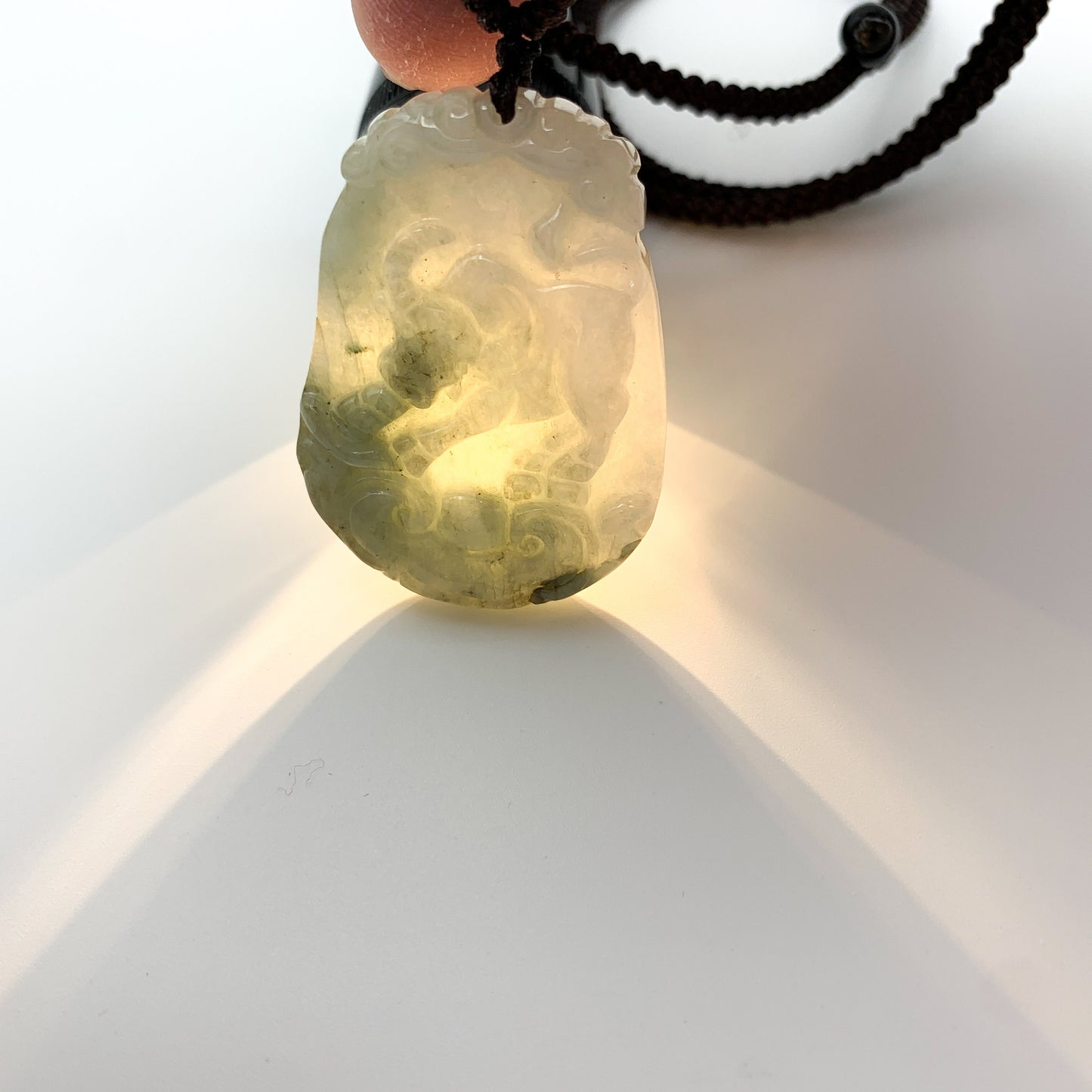 Jadeite Jade Ox Bull Cow Chinese Zodiac Carved Pendant Necklace, YW-0321-1645944372 - AriaDesignCollection