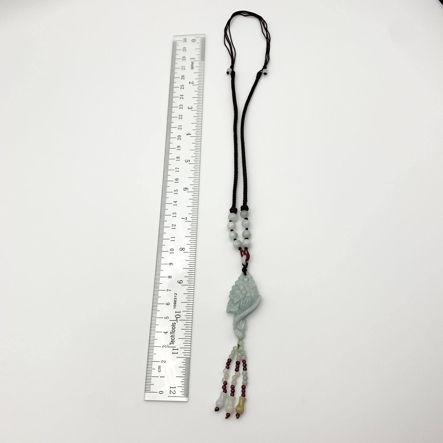 Jadeite Jade Carved Flower Necklace, YW-0110-1646171431 - AriaDesignCollection