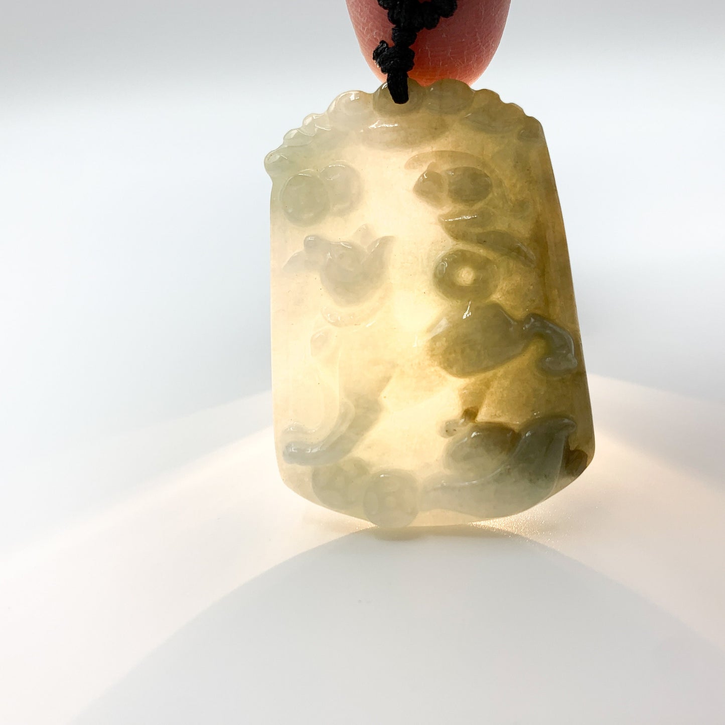 Jadeite Jade Dog Chinese Zodiac Carved Pendant Necklace, YW-0321-1646061450 - AriaDesignCollection