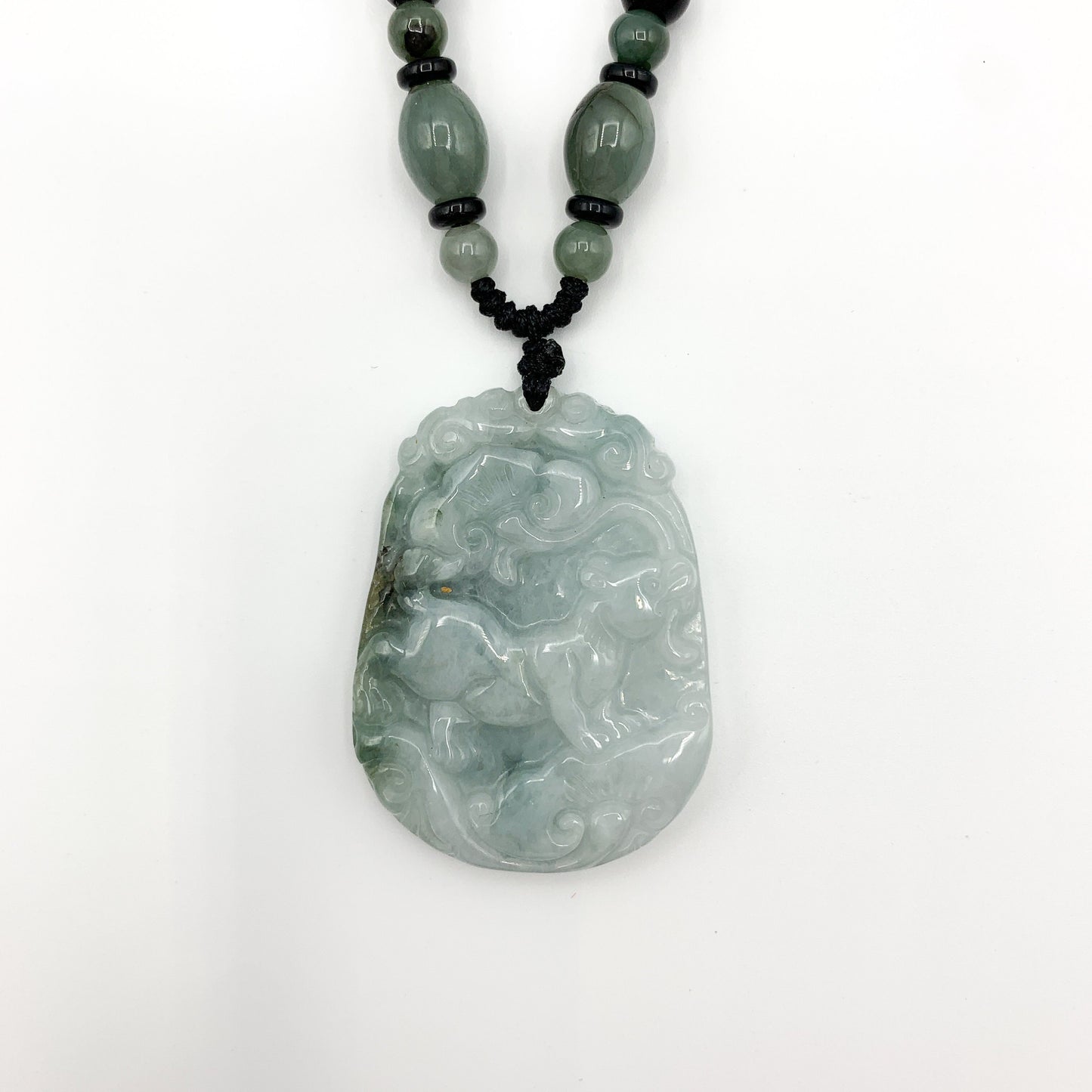 Jadeite Jade Rat Mouse Chinese Zodiac Carved Pendant Necklace, YW-0321-1646061401 - AriaDesignCollection