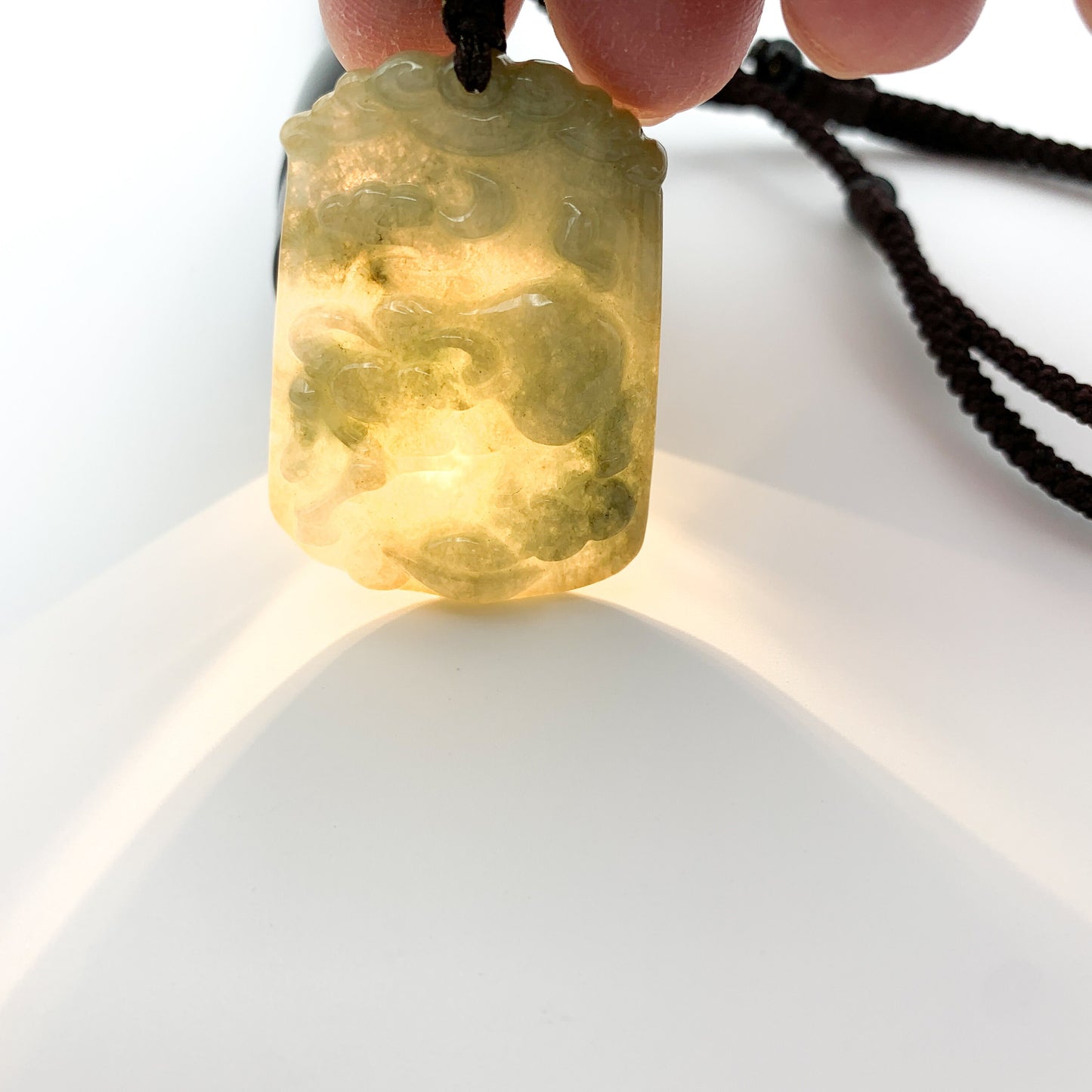 Jadeite Jade Ox Bull Cow Chinese Zodiac Carved Pendant Necklace, YW-0321-1645672473 - AriaDesignCollection