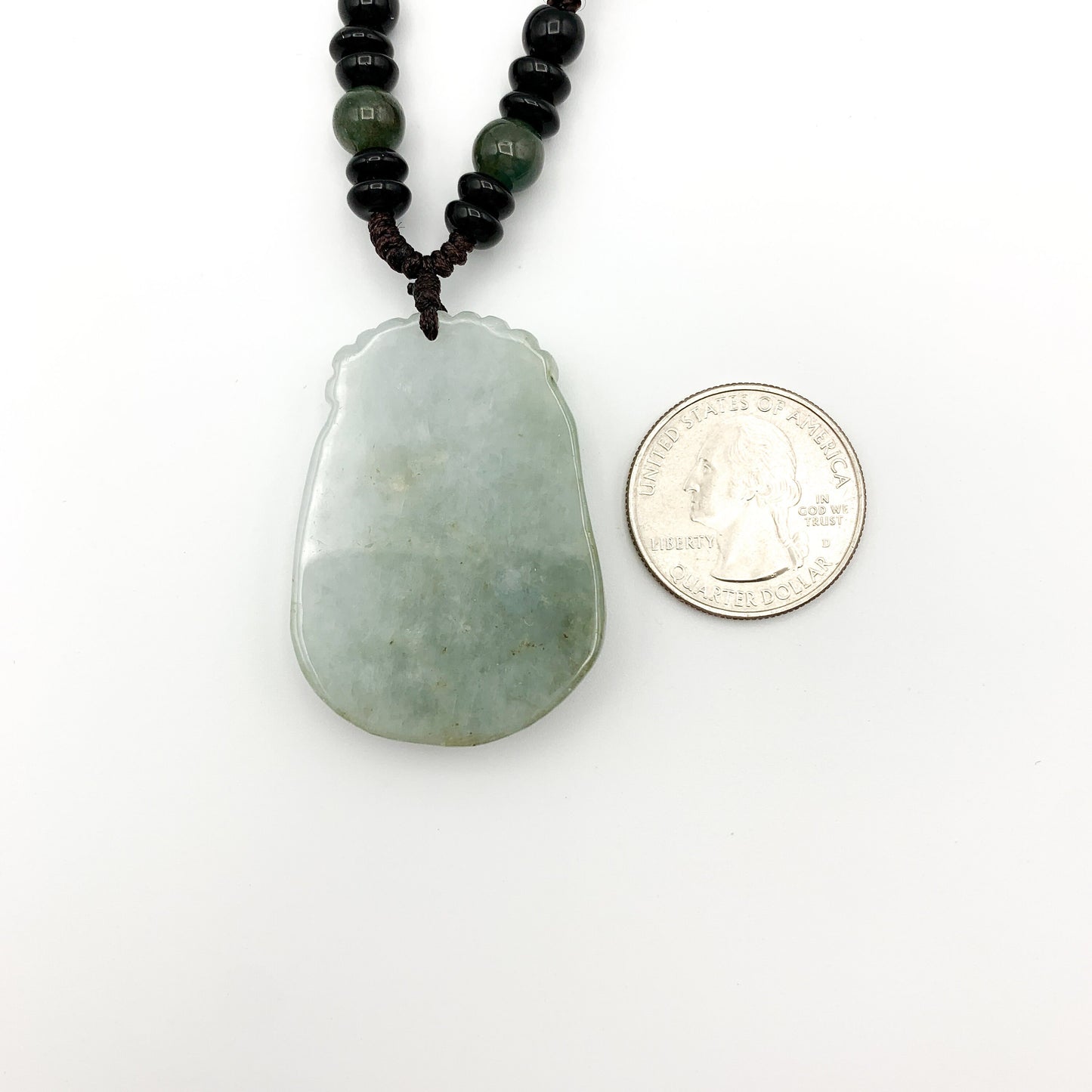 Jadeite Jade Ox Bull Cow Chinese Zodiac Carved Pendant Necklace, YW-0321-1645944372 - AriaDesignCollection