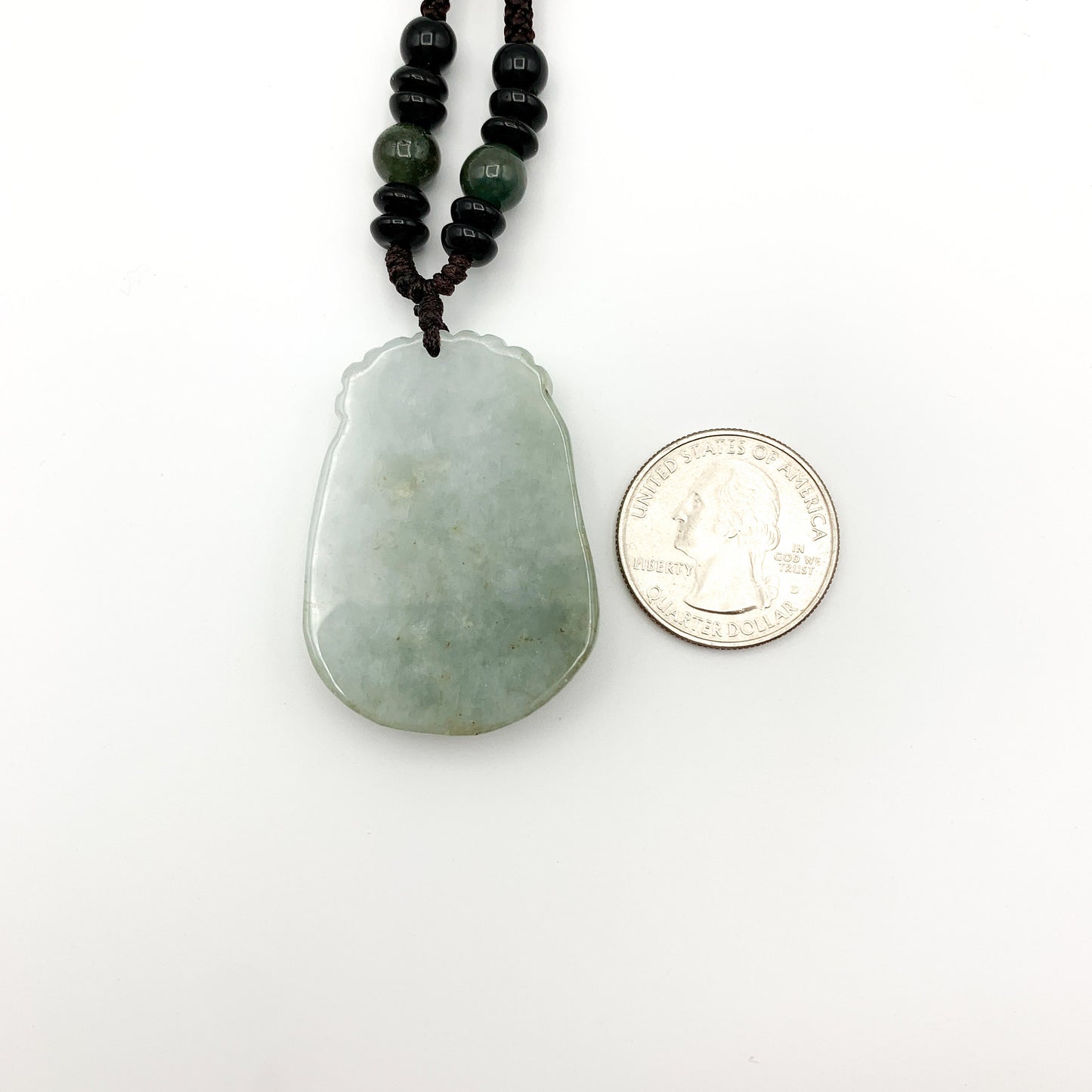 Jadeite Jade Ox Bull Cow Chinese Zodiac Carved Pendant Necklace, YW-0321-1645944372 - AriaDesignCollection