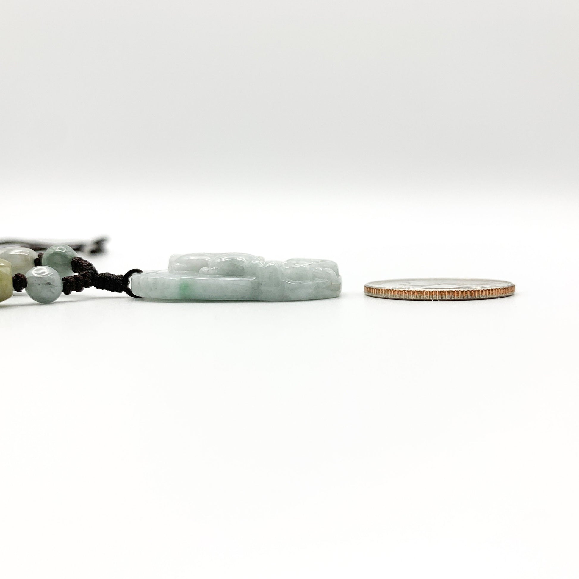 Jadeite Jade Dog Chinese Zodiac Hand Carved Pendant Necklace, YW-0321-1645917758 - AriaDesignCollection