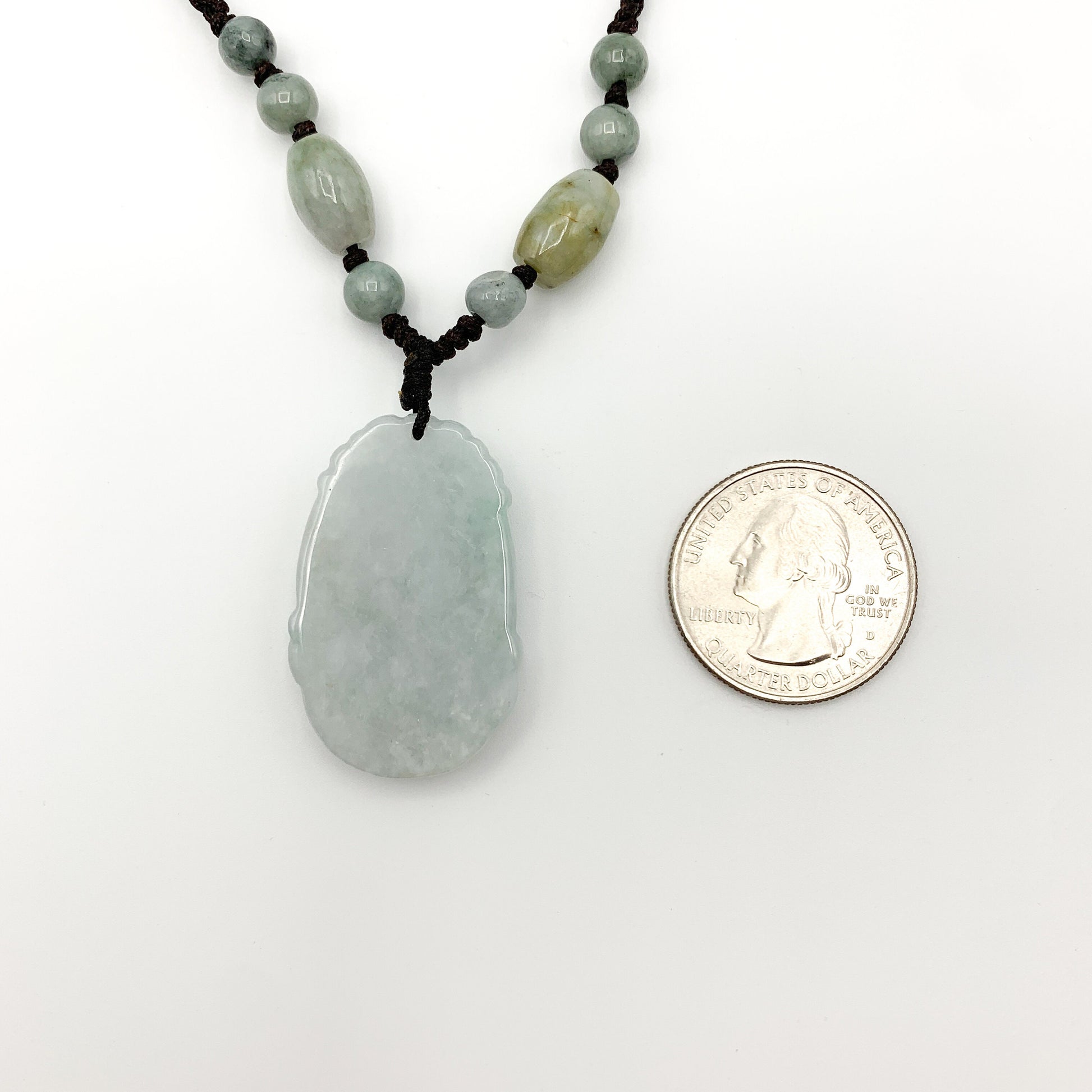 Jadeite Jade Dog Chinese Zodiac Hand Carved Pendant Necklace, YW-0321-1645917758 - AriaDesignCollection