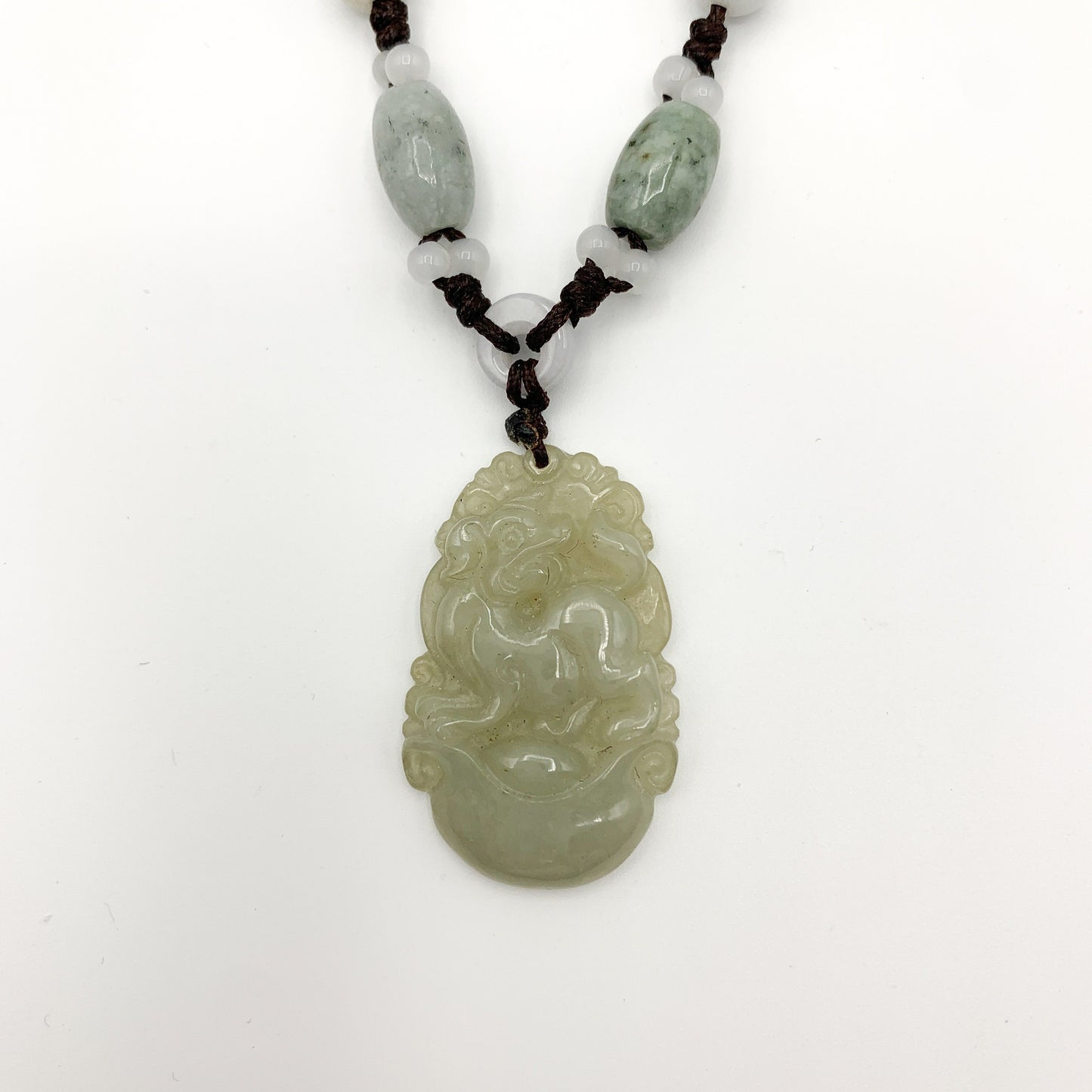Jadeite Jade Dog Chinese Zodiac Hand Carved Red Pendant Necklace, YW-0110-1647059848 - AriaDesignCollection