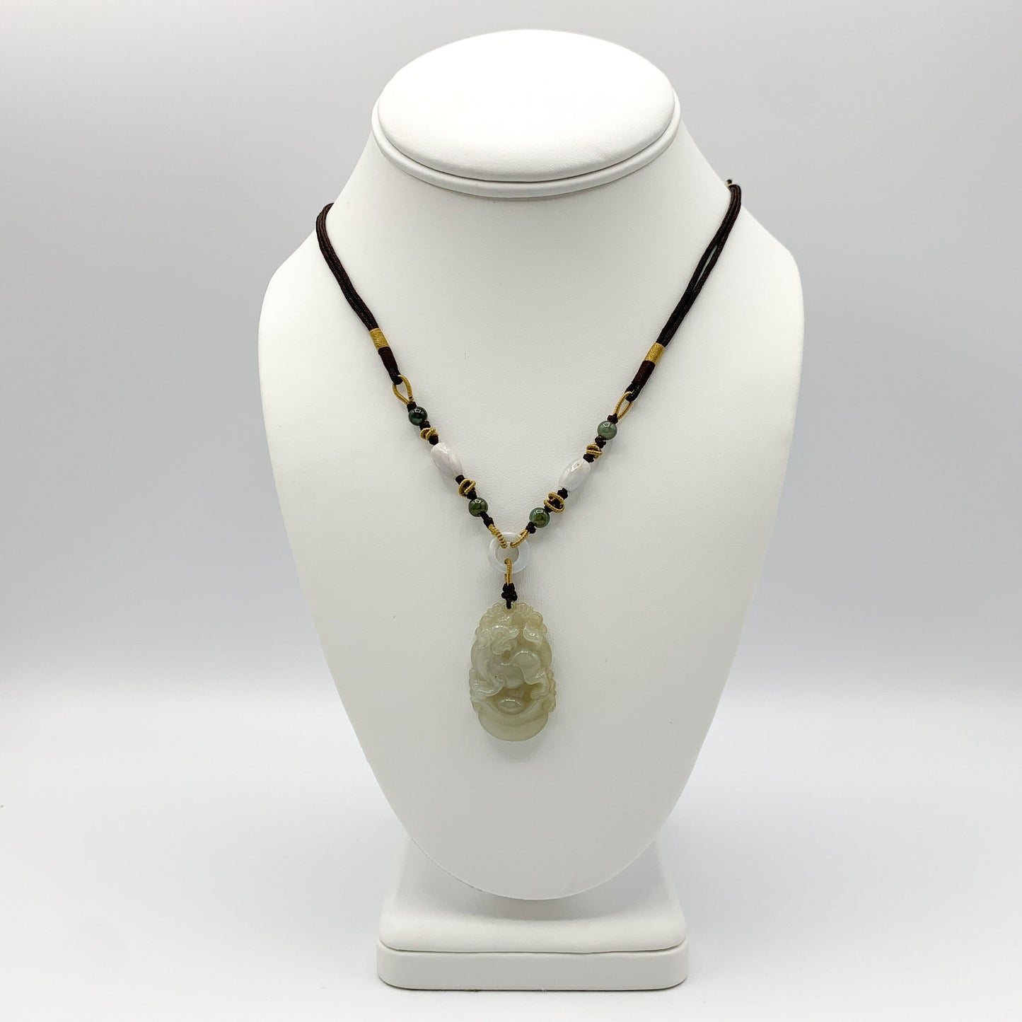 Jadeite Jade Dog Chinese Zodiac Hand Carved Red Pendant Necklace, YW-0110-1647059503 - AriaDesignCollection