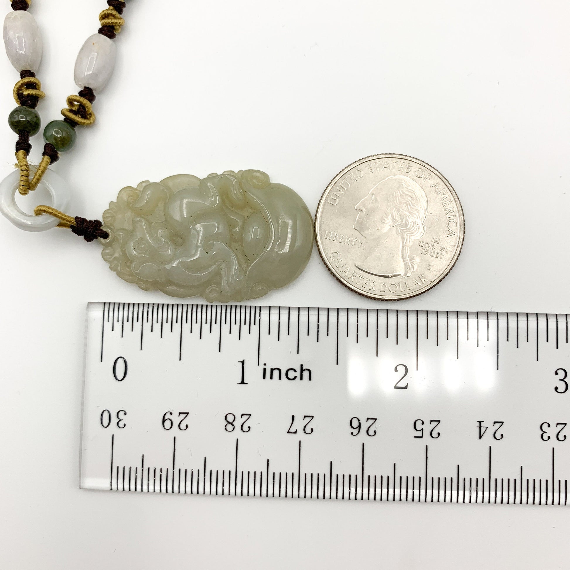 Jadeite Jade Dog Chinese Zodiac Hand Carved Red Pendant Necklace, YW-0110-1647059503 - AriaDesignCollection