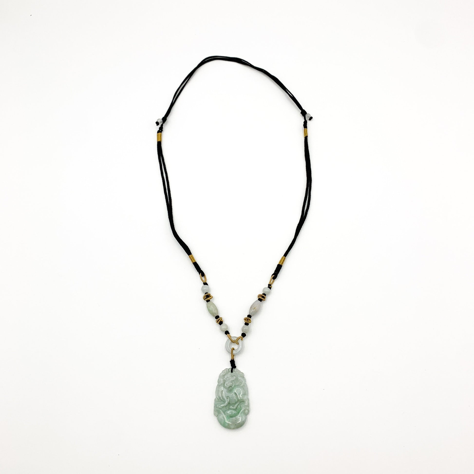 Jadeite Jade Dog Chinese Zodiac Hand Carved Red Pendant Necklace, YW-0110-1647036258 - AriaDesignCollection