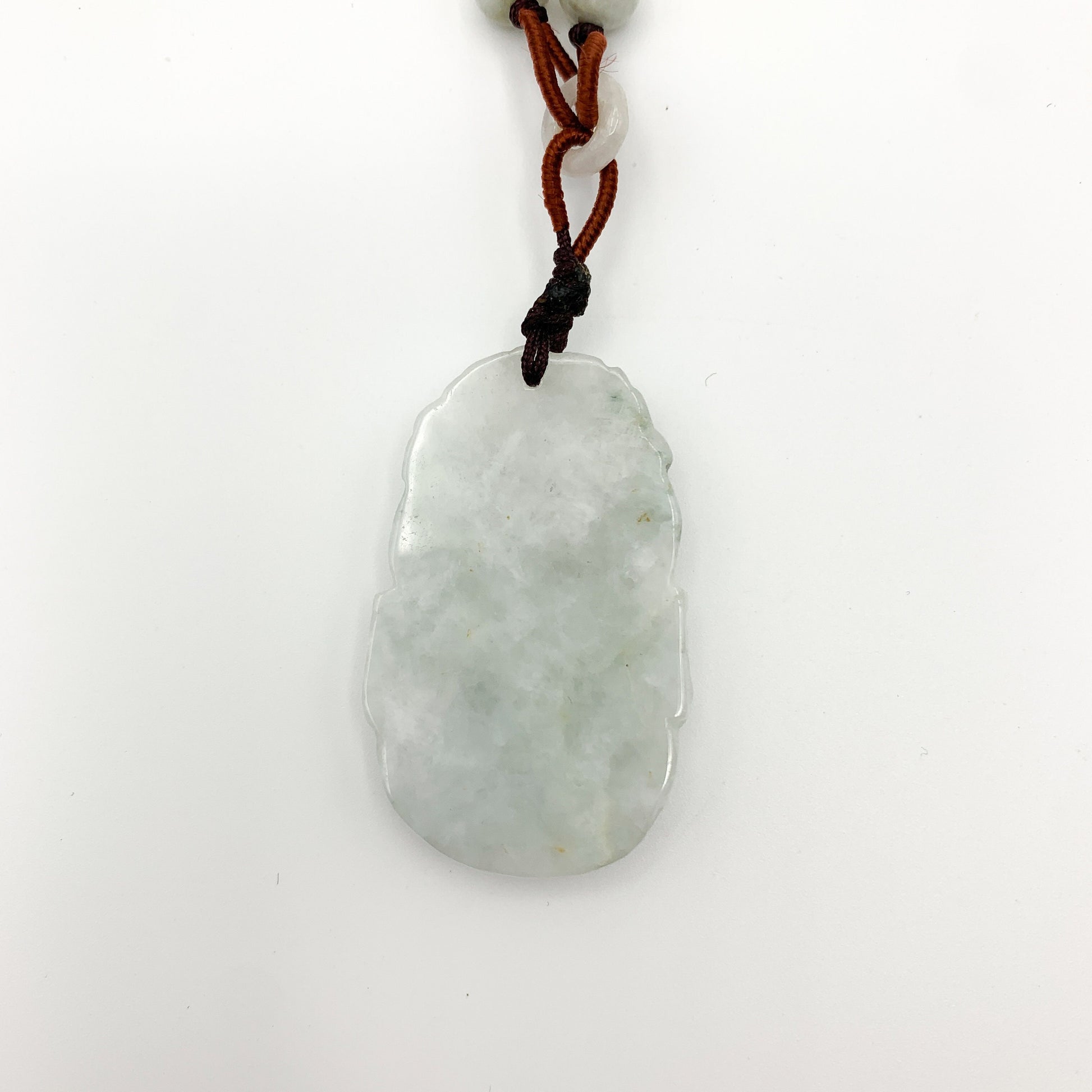 Jadeite Jade Pig Boar Chinese Zodiac Carved Rustic Pendant Necklace, YW-0110-1647059923 - AriaDesignCollection