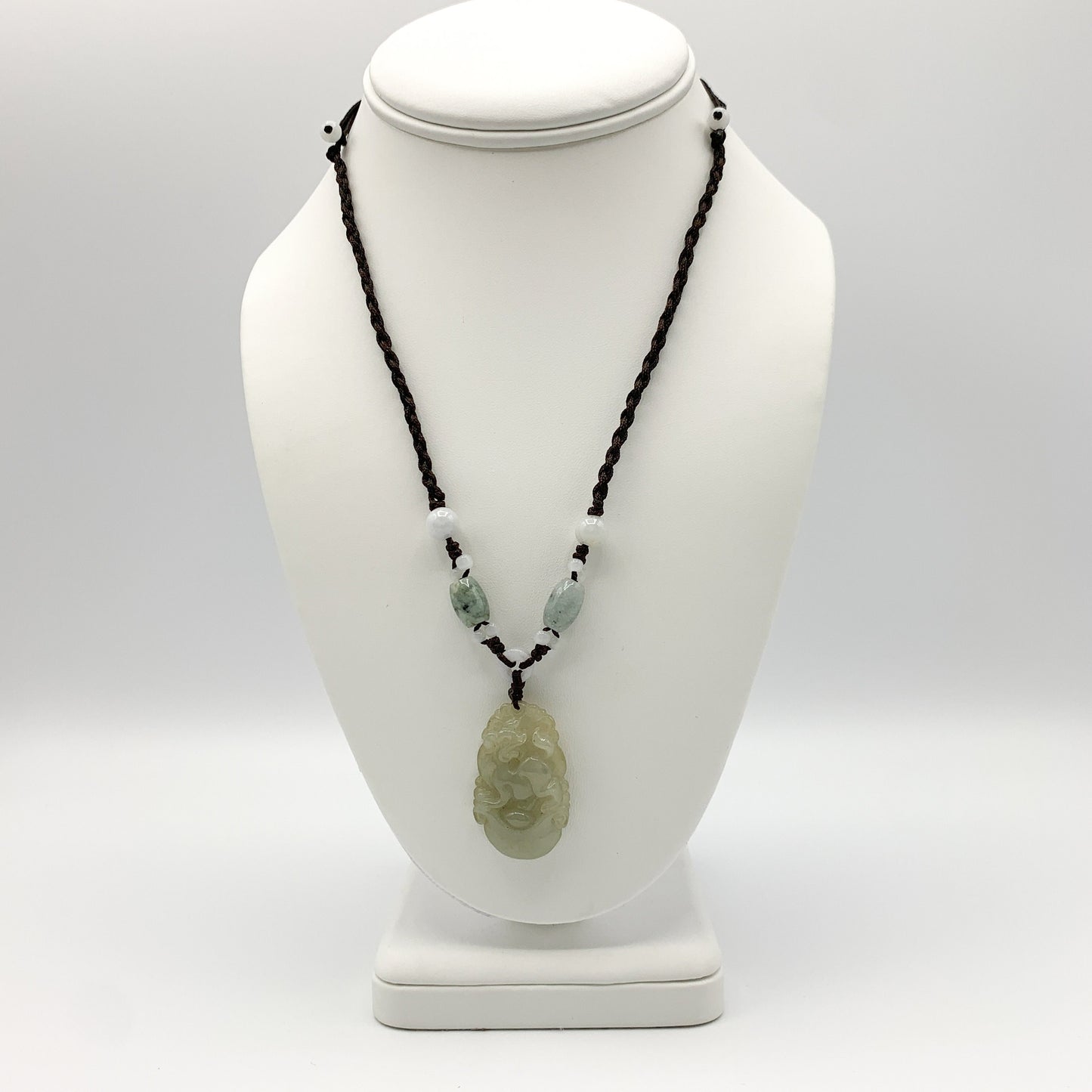 Jadeite Jade Dog Chinese Zodiac Hand Carved Red Pendant Necklace, YW-0110-1647059848 - AriaDesignCollection