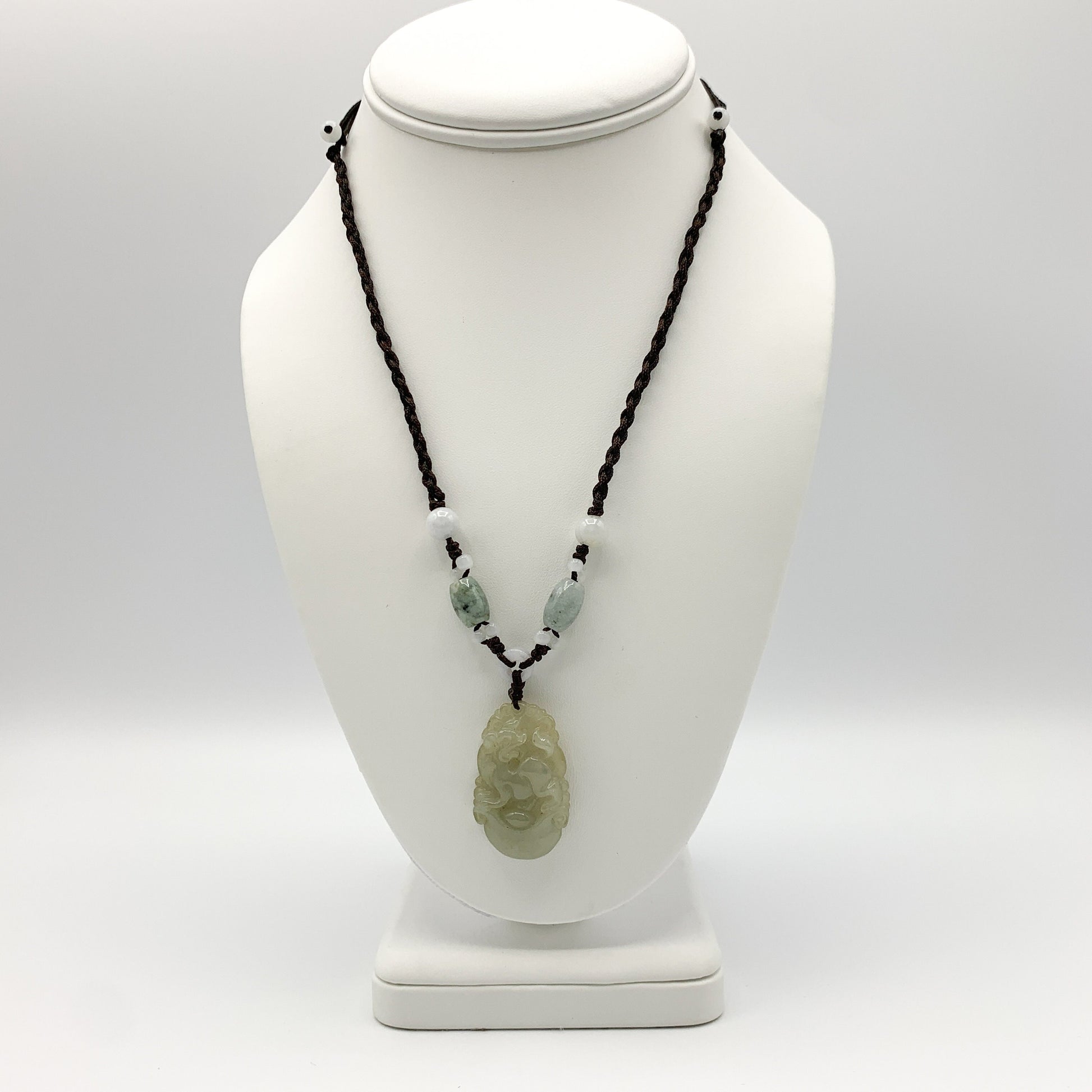 Jadeite Jade Dog Chinese Zodiac Hand Carved Red Pendant Necklace, YW-0110-1647059848 - AriaDesignCollection