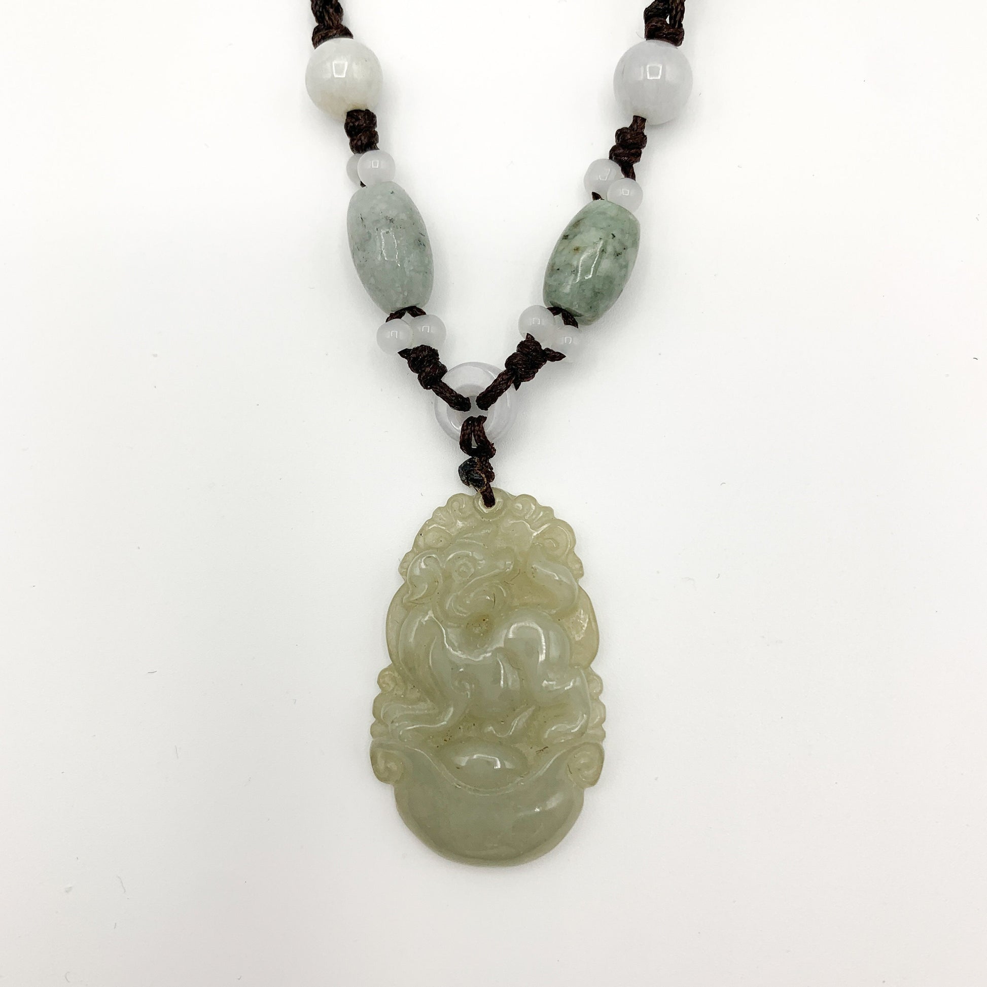 Jadeite Jade Dog Chinese Zodiac Hand Carved Red Pendant Necklace, YW-0110-1647059848 - AriaDesignCollection