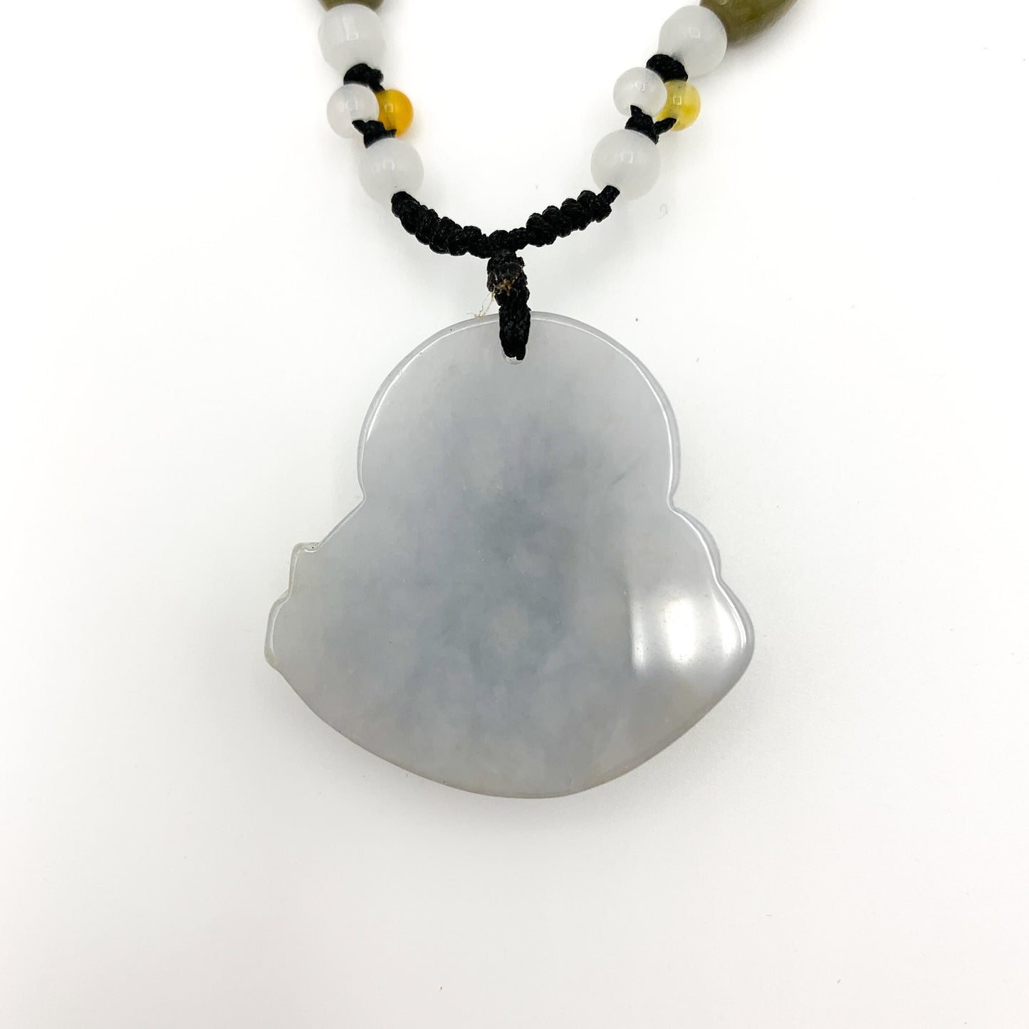 Jadeite Jade Happy Laughing Buddha Carved Pendant, YW-0110-1647012599 - AriaDesignCollection