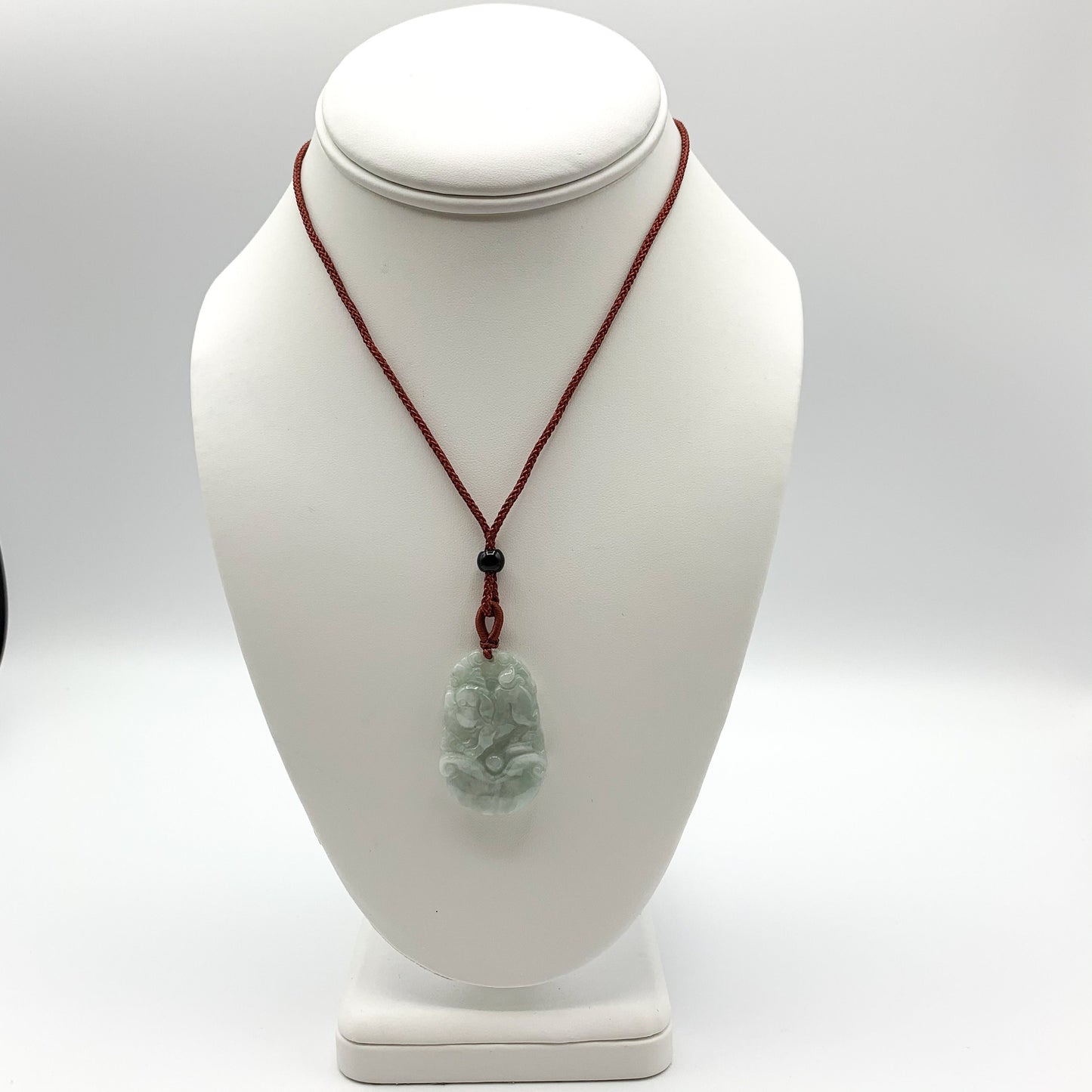 Jadeite Jade Pig Boar Chinese Zodiac Carved Pendant Necklace, YJ-0321-0328270-3 - AriaDesignCollection
