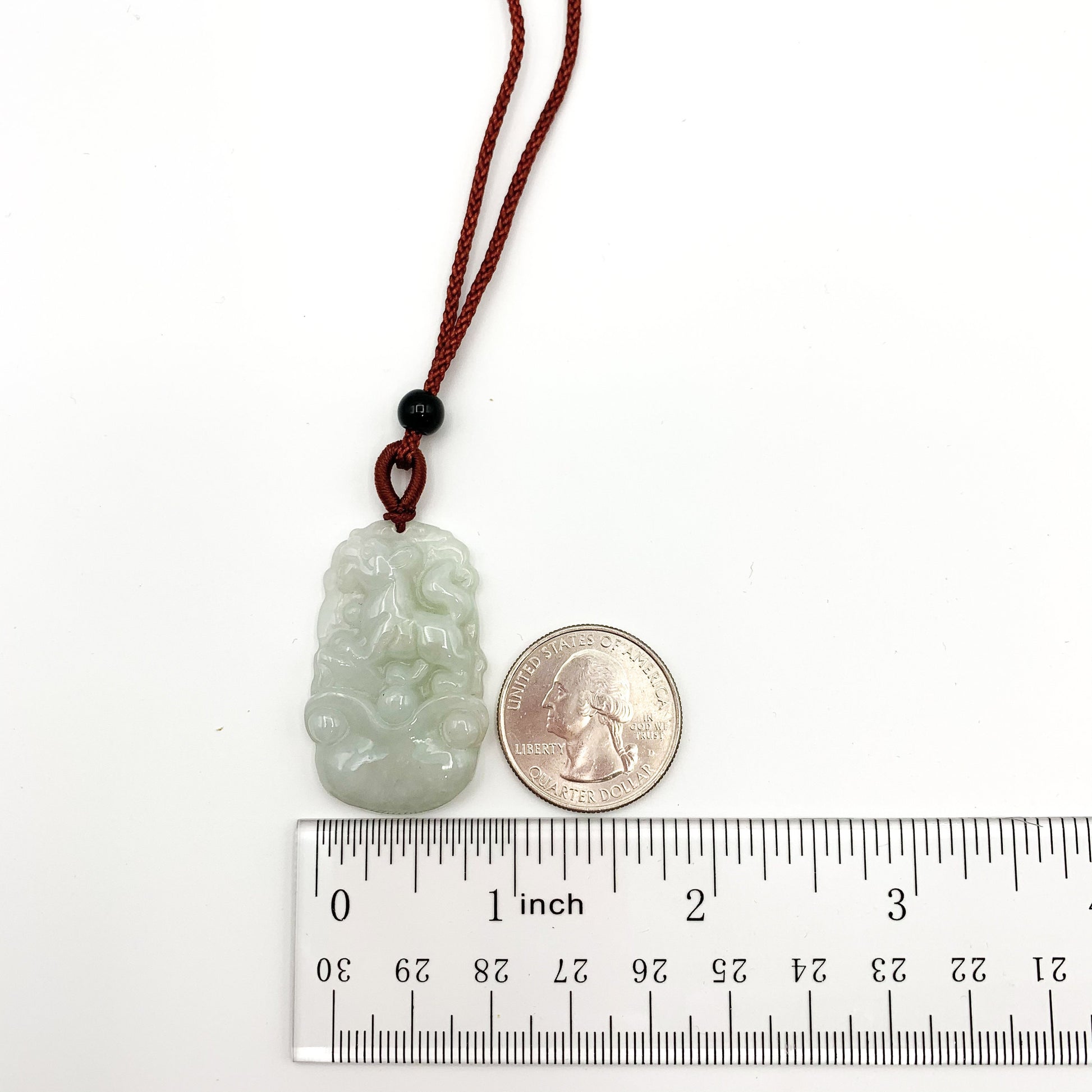 Jadeite Jade Dog Chinese Zodiac Carved Pendant Necklace, YJ-0321-0328270-2 - AriaDesignCollection