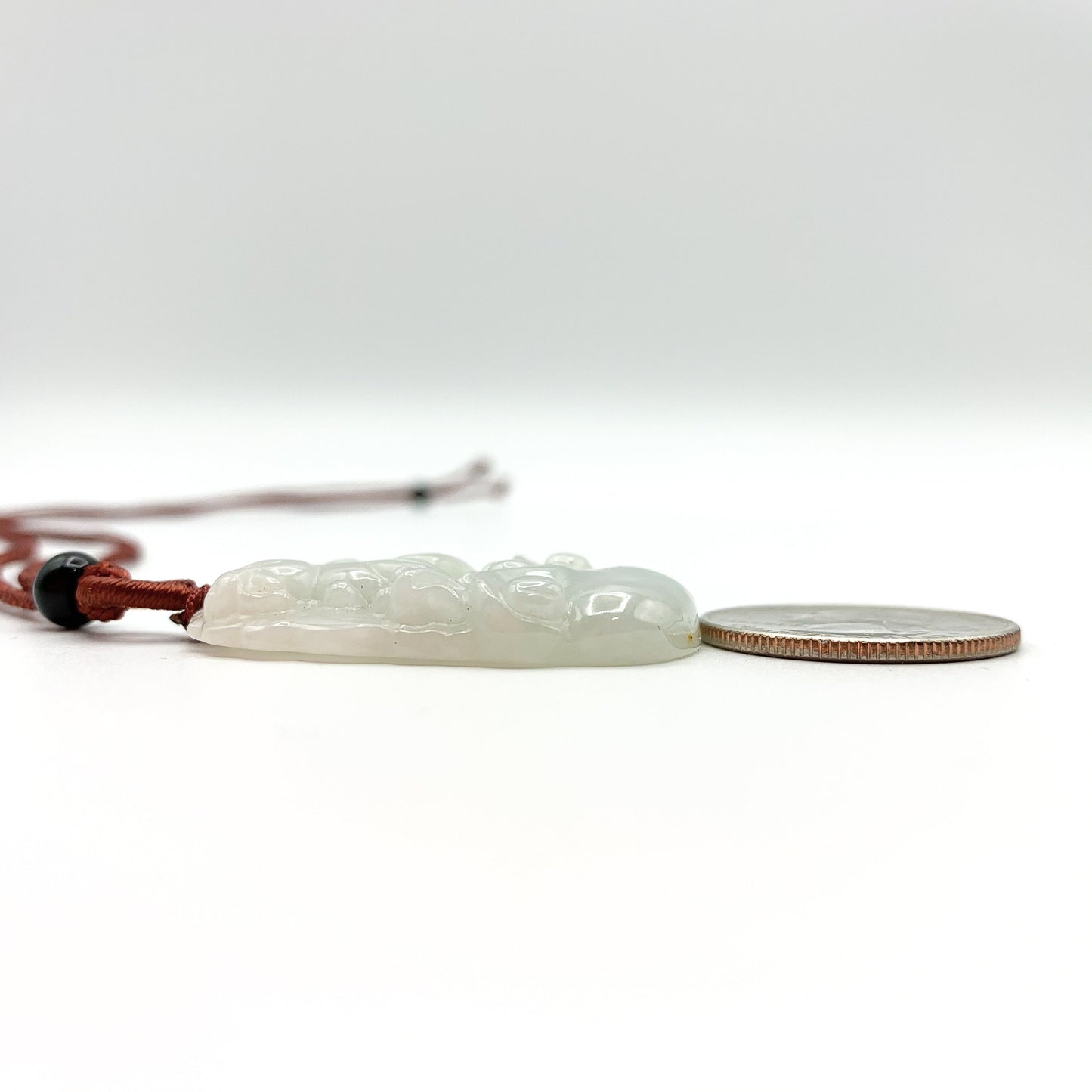 Jadeite Jade Dog Chinese Zodiac Carved Pendant Necklace, YJ-0321-0328270-2 - AriaDesignCollection