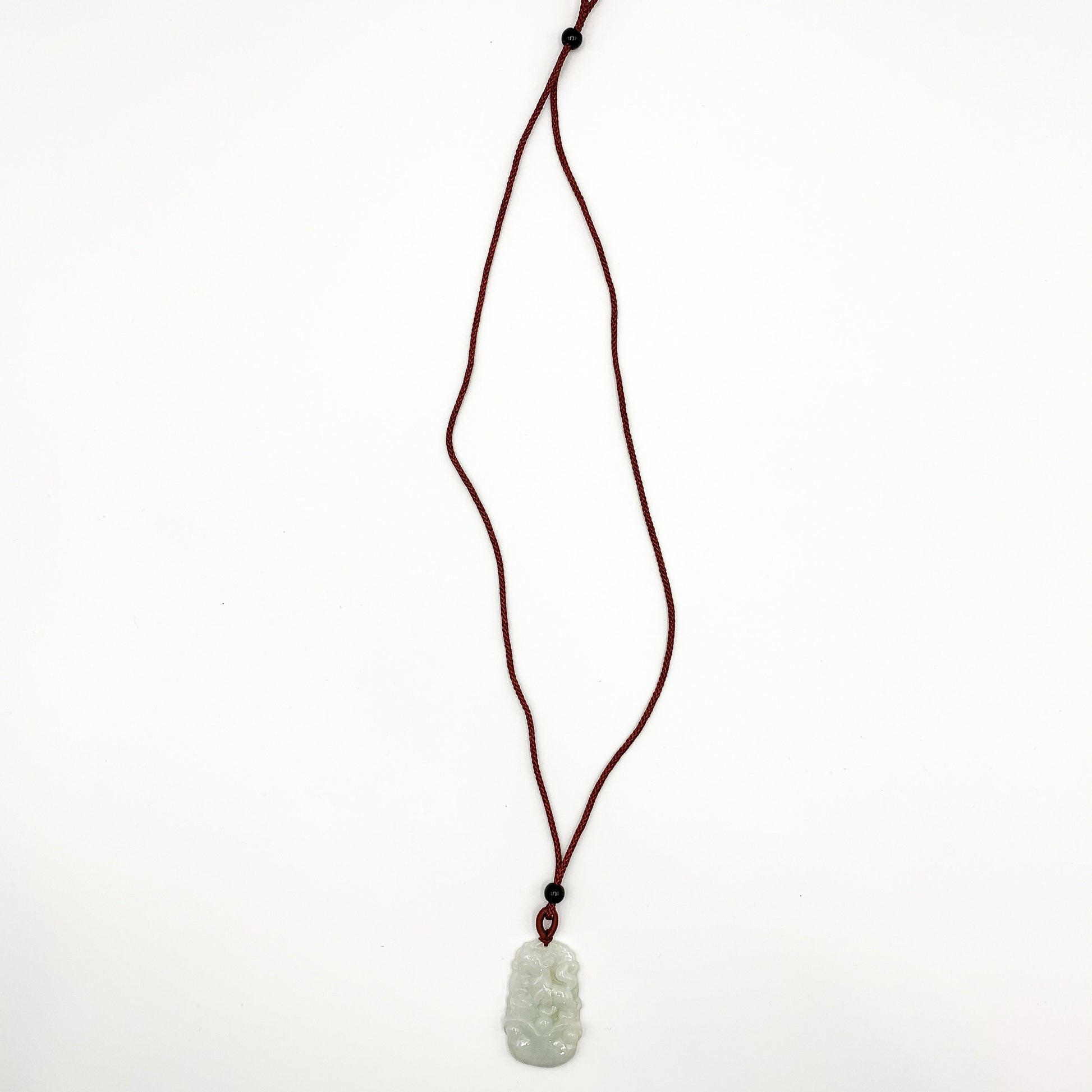 Jadeite Jade Dog Chinese Zodiac Carved Pendant Necklace, YJ-0321-0328270-2 - AriaDesignCollection