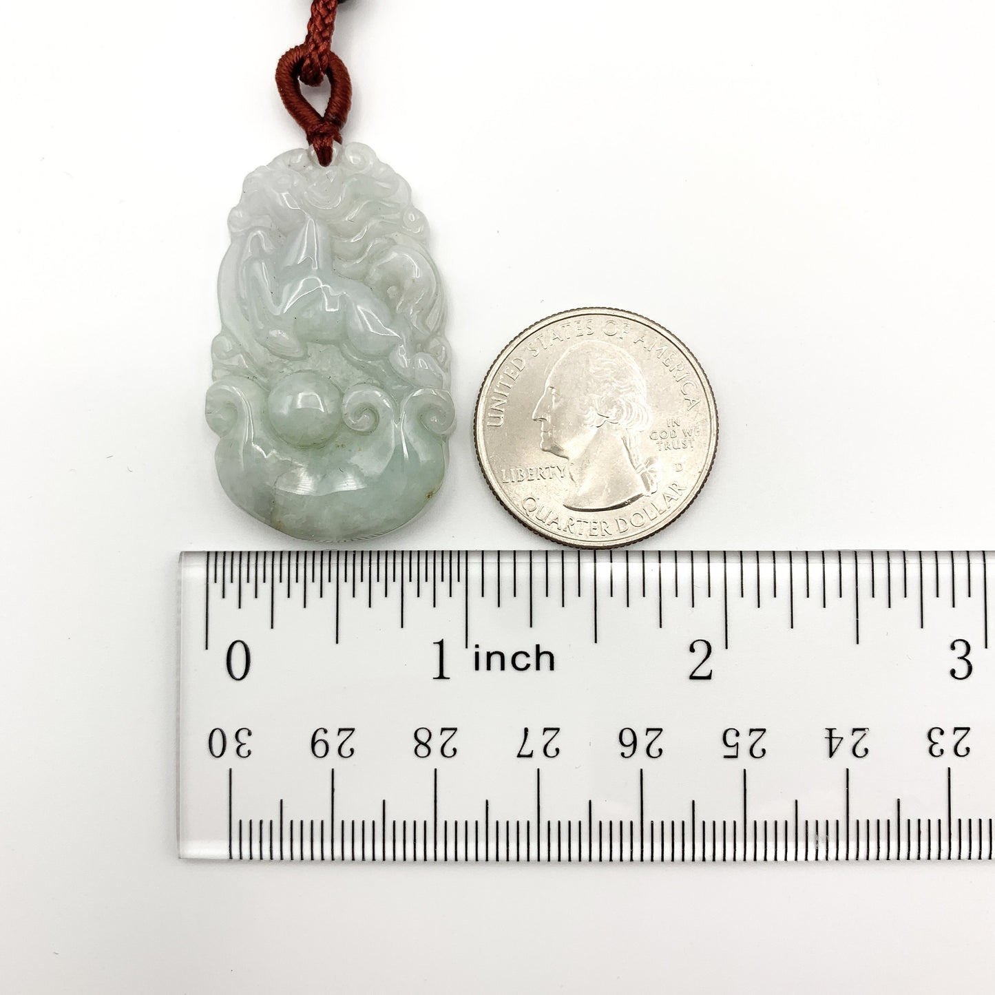 Jadeite Jade Horse Chinese Zodiac Carved Pendant Necklace, YJ-0321-0328270-10 - AriaDesignCollection
