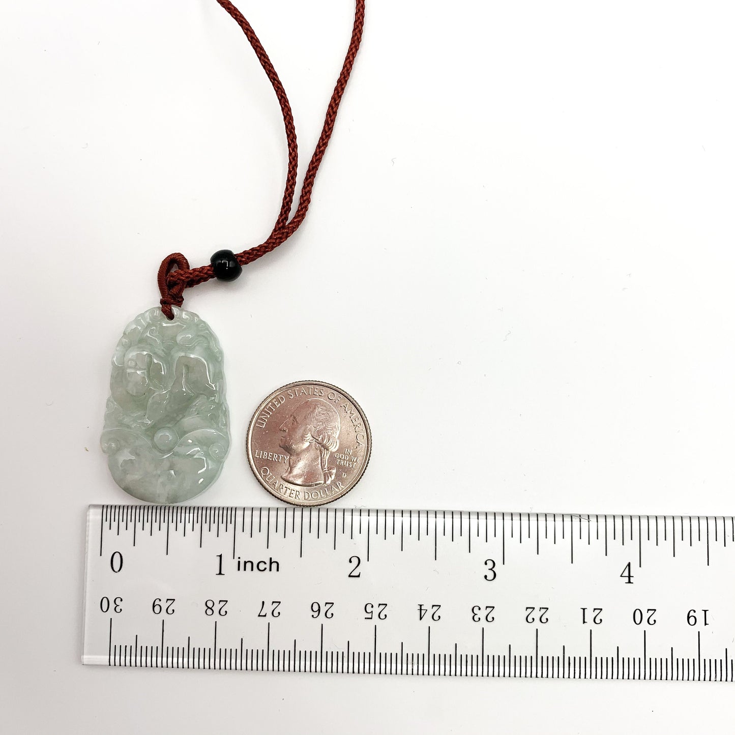 Jadeite Jade Pig Boar Chinese Zodiac Carved Pendant Necklace, YJ-0321-0328270-3 - AriaDesignCollection