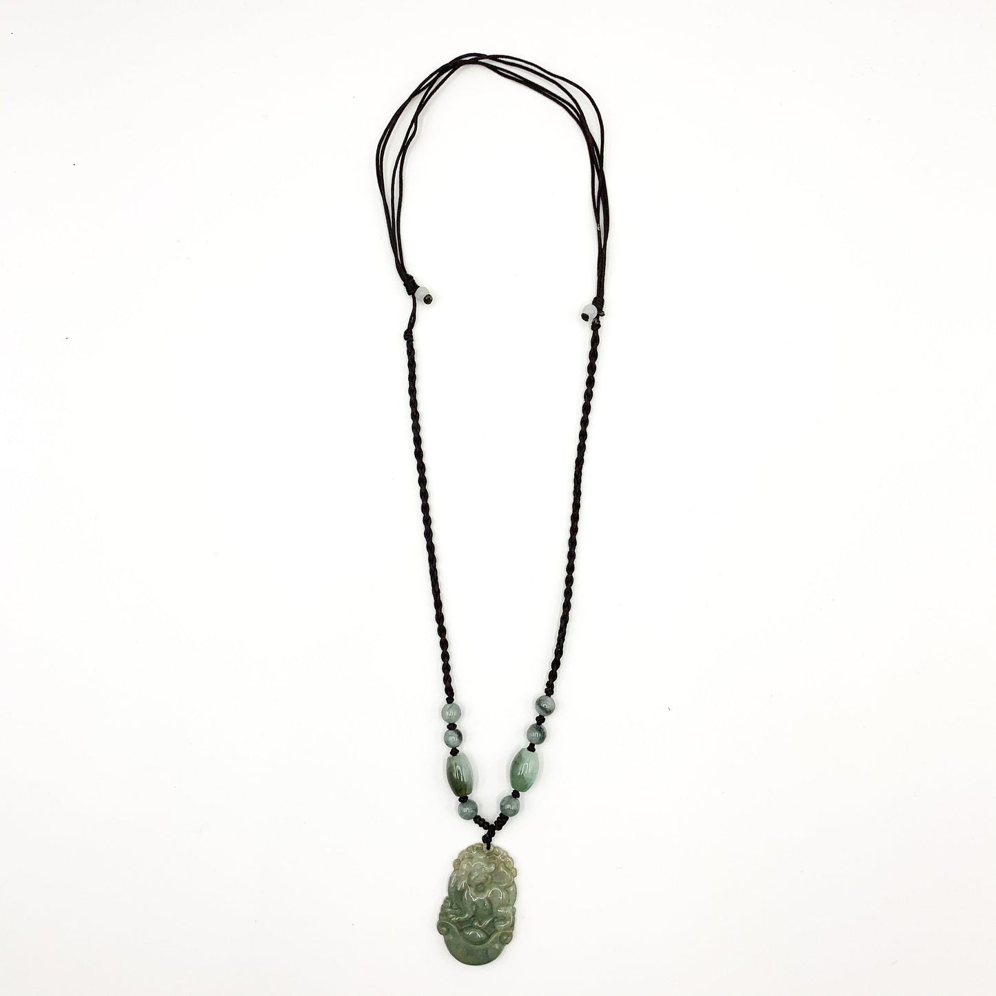 Jadeite Jade Dog Chinese Zodiac Carved Pendant Necklace, YW-0110-1646545270 - AriaDesignCollection