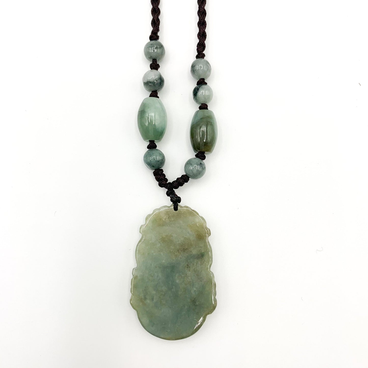 Jadeite Jade Dog Chinese Zodiac Carved Pendant Necklace, YW-0110-1646545270 - AriaDesignCollection