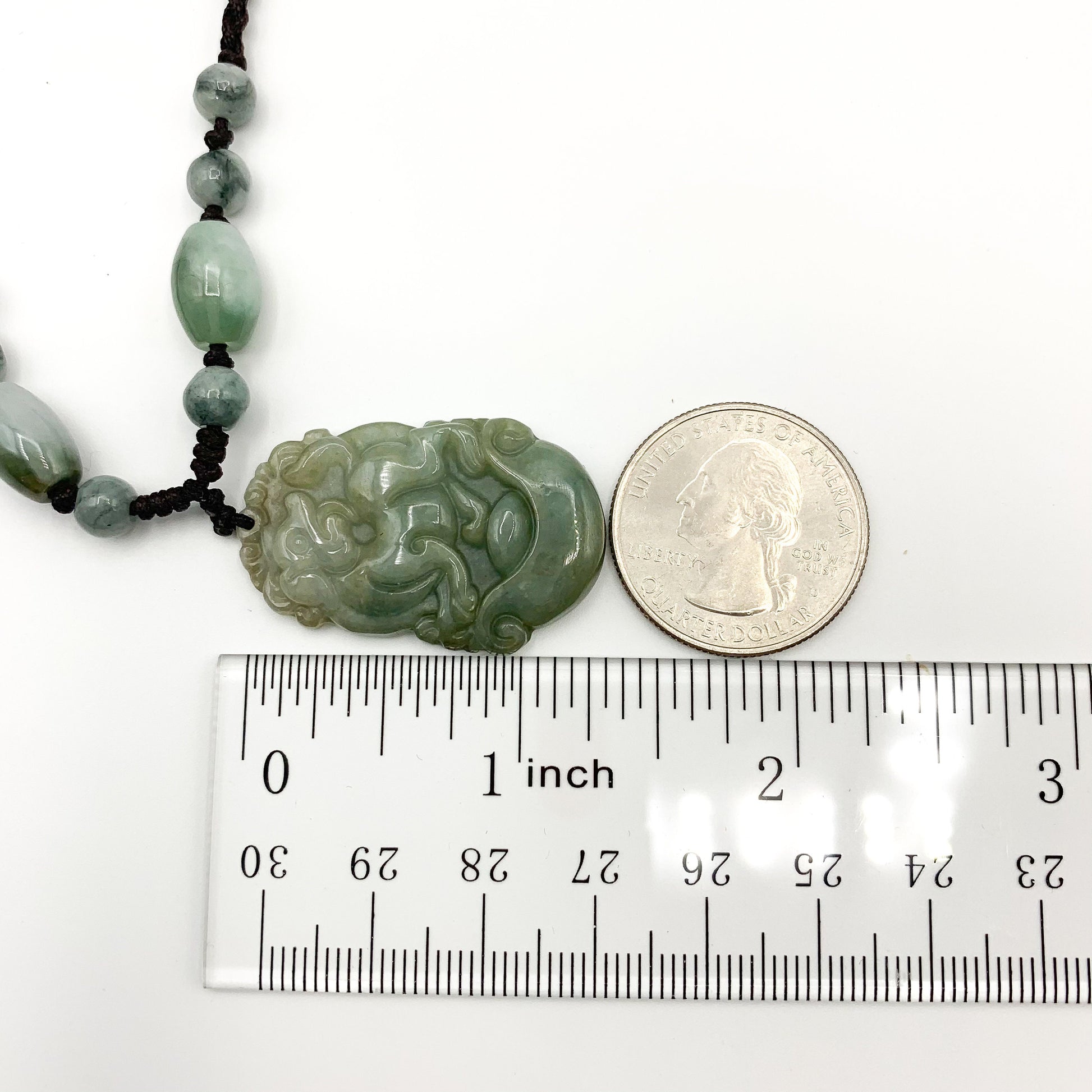 Jadeite Jade Dog Chinese Zodiac Carved Pendant Necklace, YW-0110-1646545270 - AriaDesignCollection