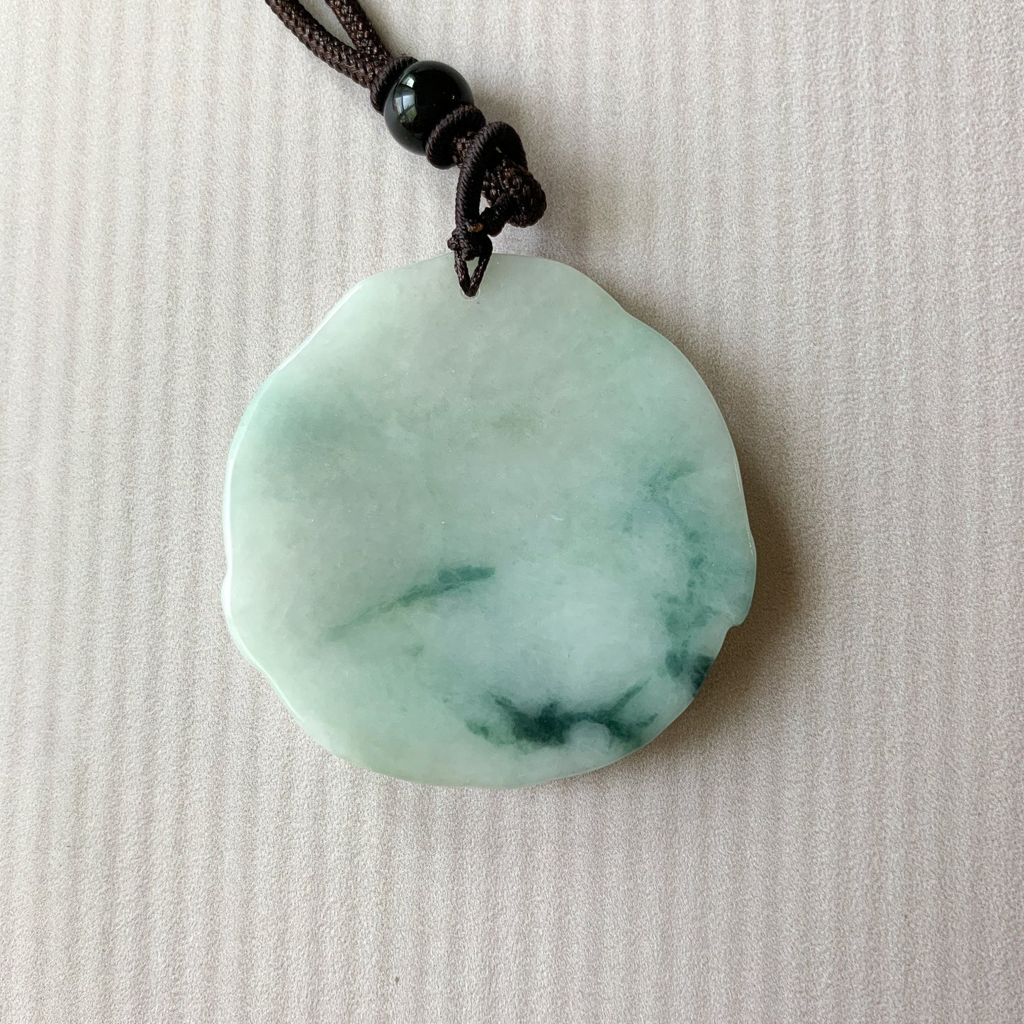 Jadeite Jade Acala Acalanātha Buddha Bu Dong Ming Wang, Bất Động Minh Vương, Carved Pendant Necklace, YJ-0321-0425614 - AriaDesignCollection