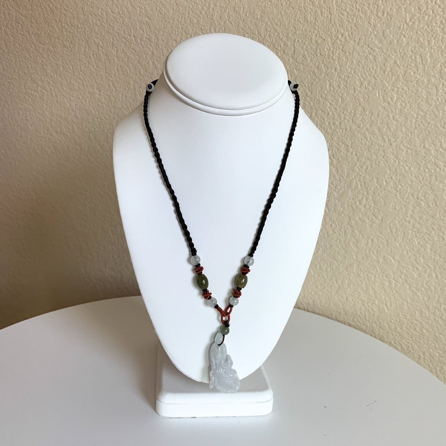 Jadeite Jade Cabbage Necklace, Jade Feng Shui, Jade Luck Pendant Necklace, YW-0110-1647022579 - AriaDesignCollection