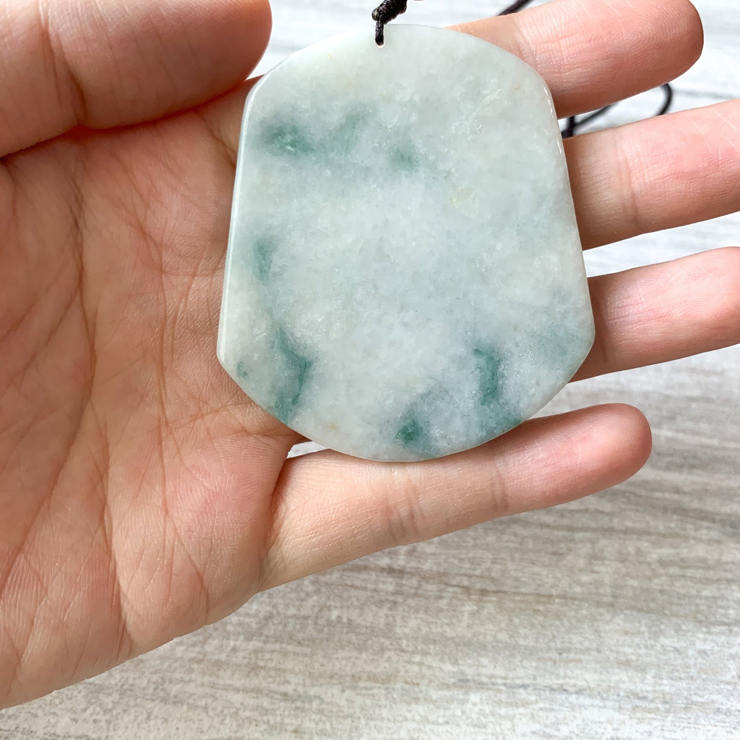Ox Jadeite Jade Bull Cow Chinese Zodiac Carved Rustic Pendant Necklace, YJ-0321-0449619 - AriaDesignCollection