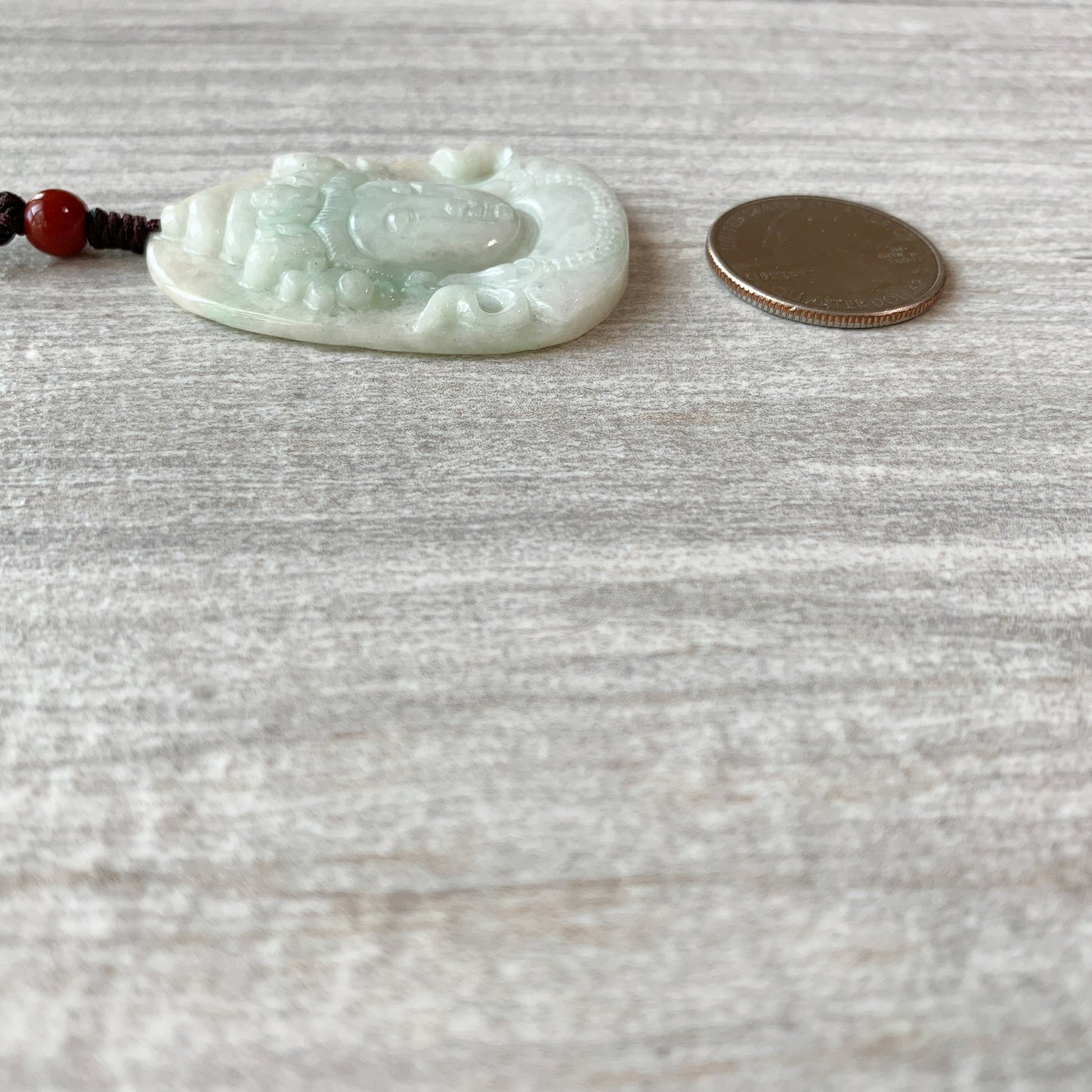 Jadeite Jade Guan Yin Head Carved Pendant, YW-0110-1647066074 - AriaDesignCollection