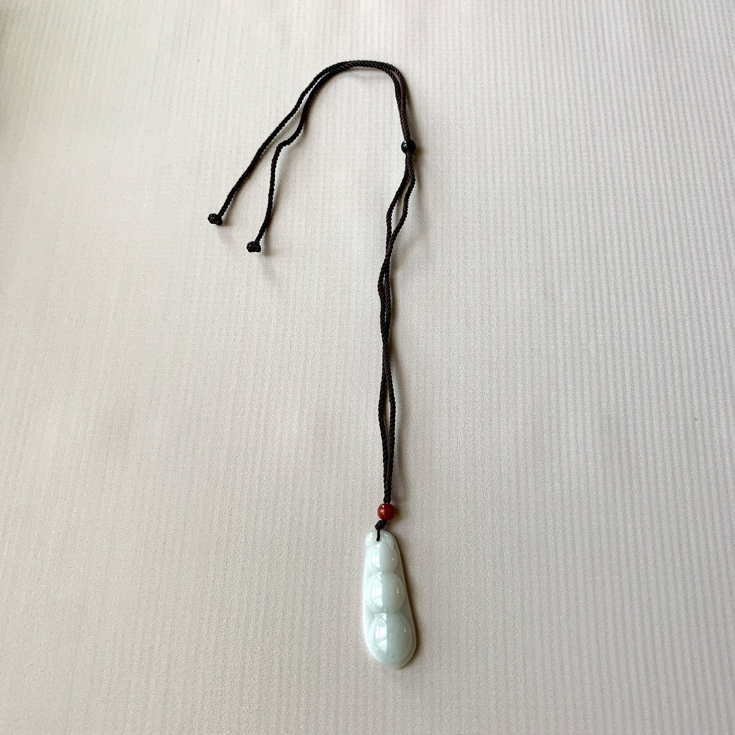 Jadeite Jade Lucky Pea Carved Necklace, Jade Necklace, BJ-0621-0082 - AriaDesignCollection