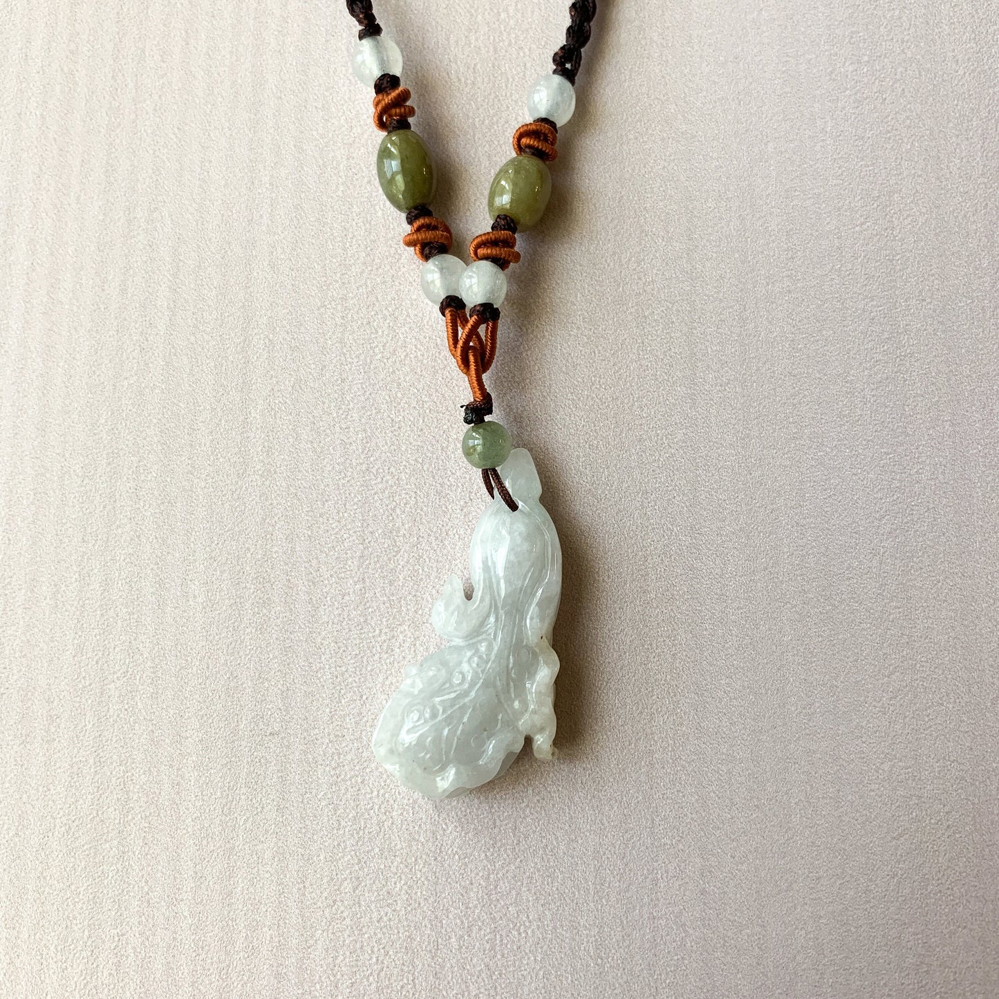 Jadeite Jade Cabbage Necklace, Jade Feng Shui, Jade Luck Pendant Necklace, YW-0110-1647022579 - AriaDesignCollection