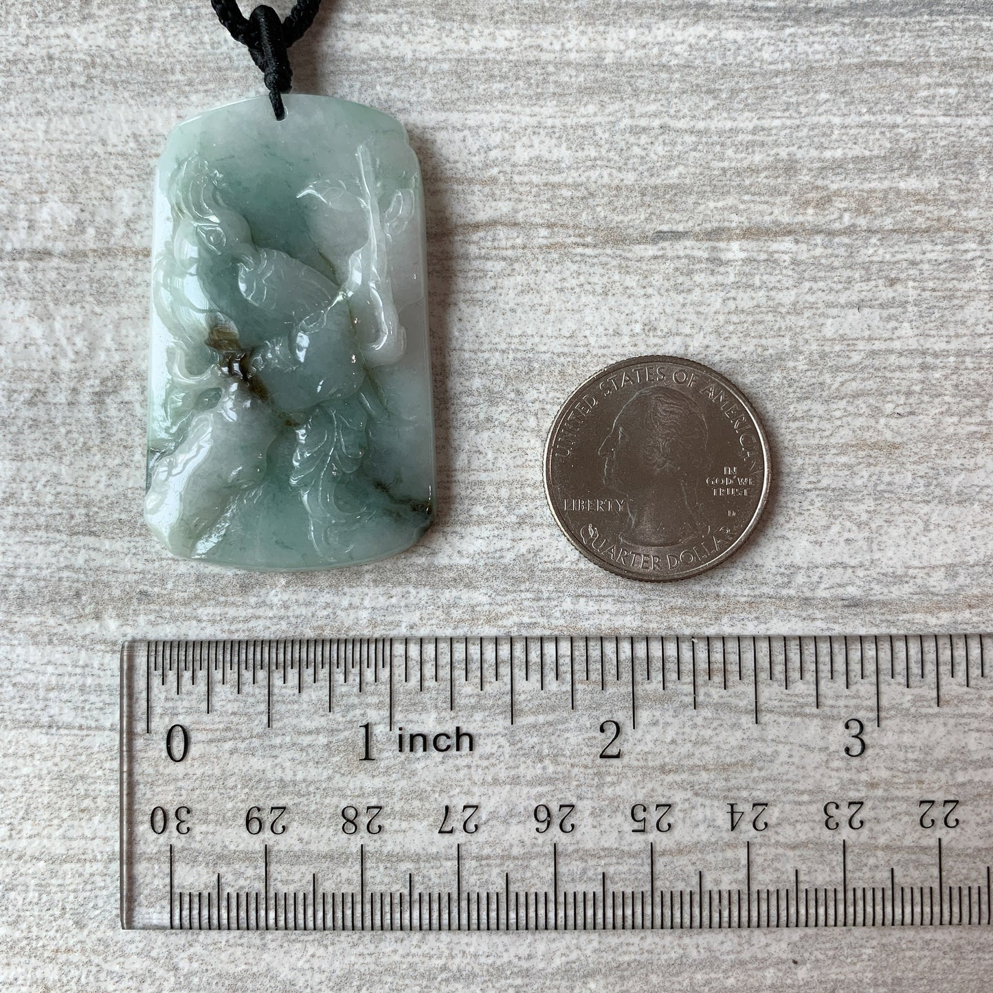 Jadeite Jade Magpie Bird Plum Flower Carved Pendant, YJ-0321-0437900 - AriaDesignCollection