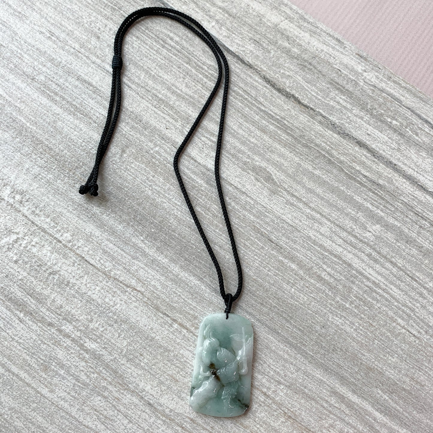 Jadeite Jade Magpie Bird Plum Flower Carved Pendant, YJ-0321-0437900 - AriaDesignCollection