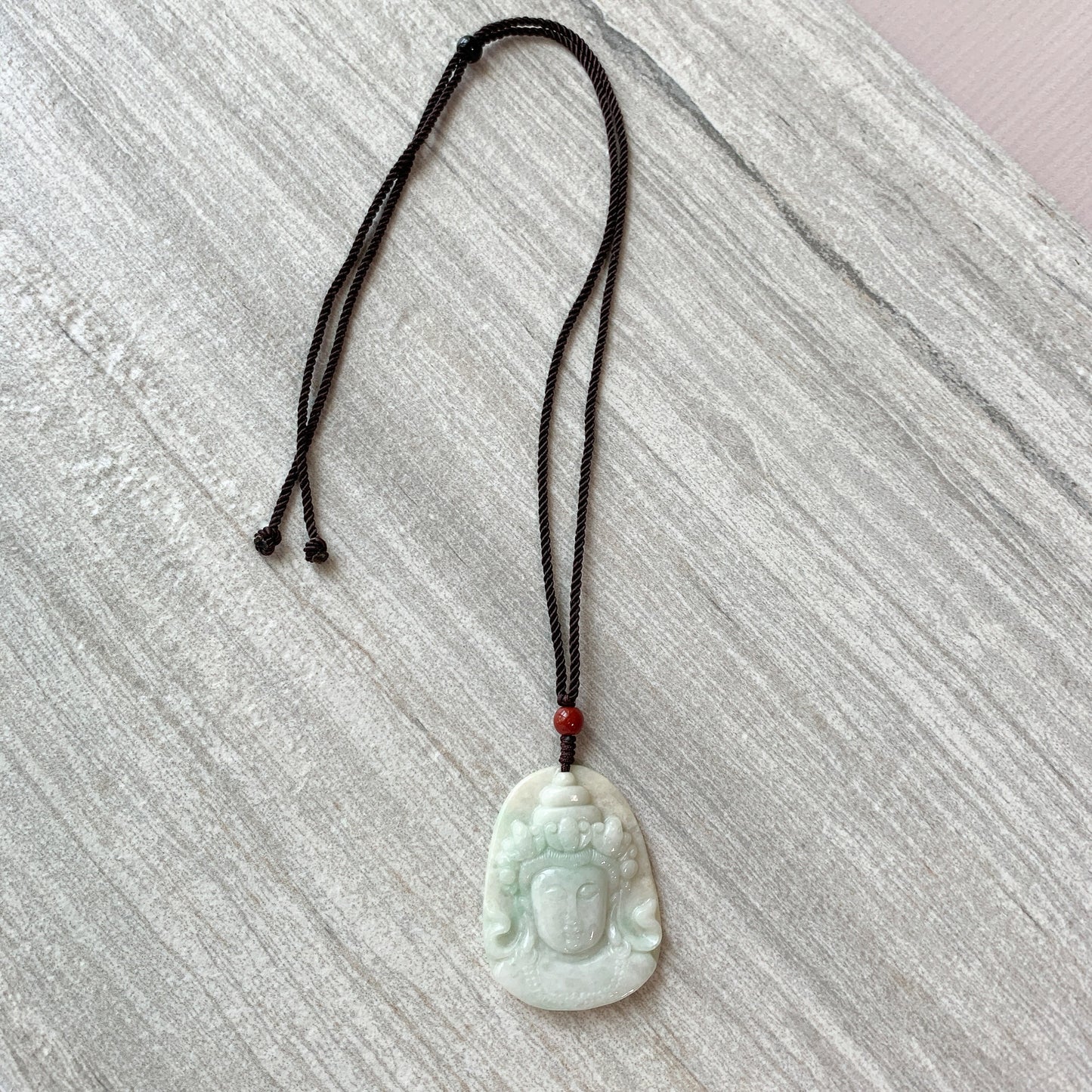 Jadeite Jade Guan Yin Head Carved Pendant, YW-0110-1647066074 - AriaDesignCollection
