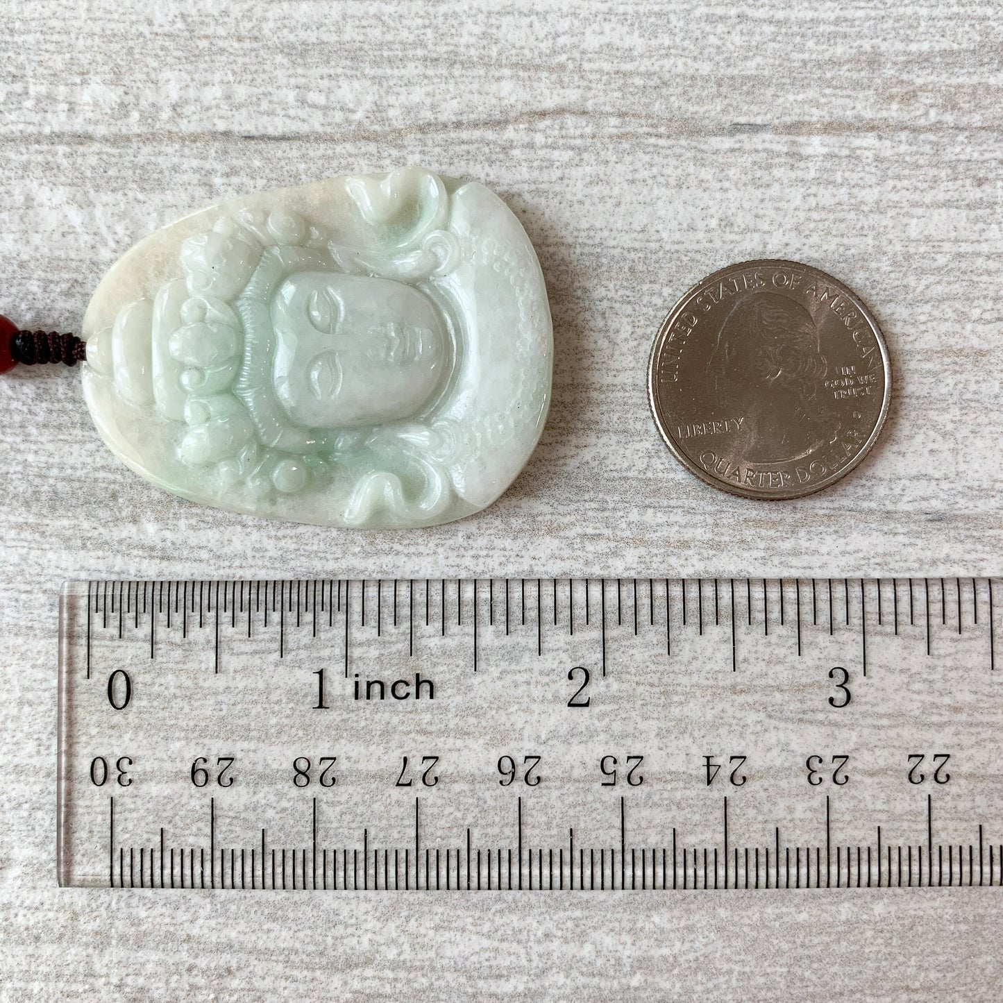 Jadeite Jade Guan Yin Head Carved Pendant, YW-0110-1647066074 - AriaDesignCollection